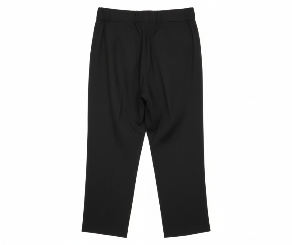 CALÇA EGLAF RETA PRETO APLICAÇÕES DOURADAS BOLSO