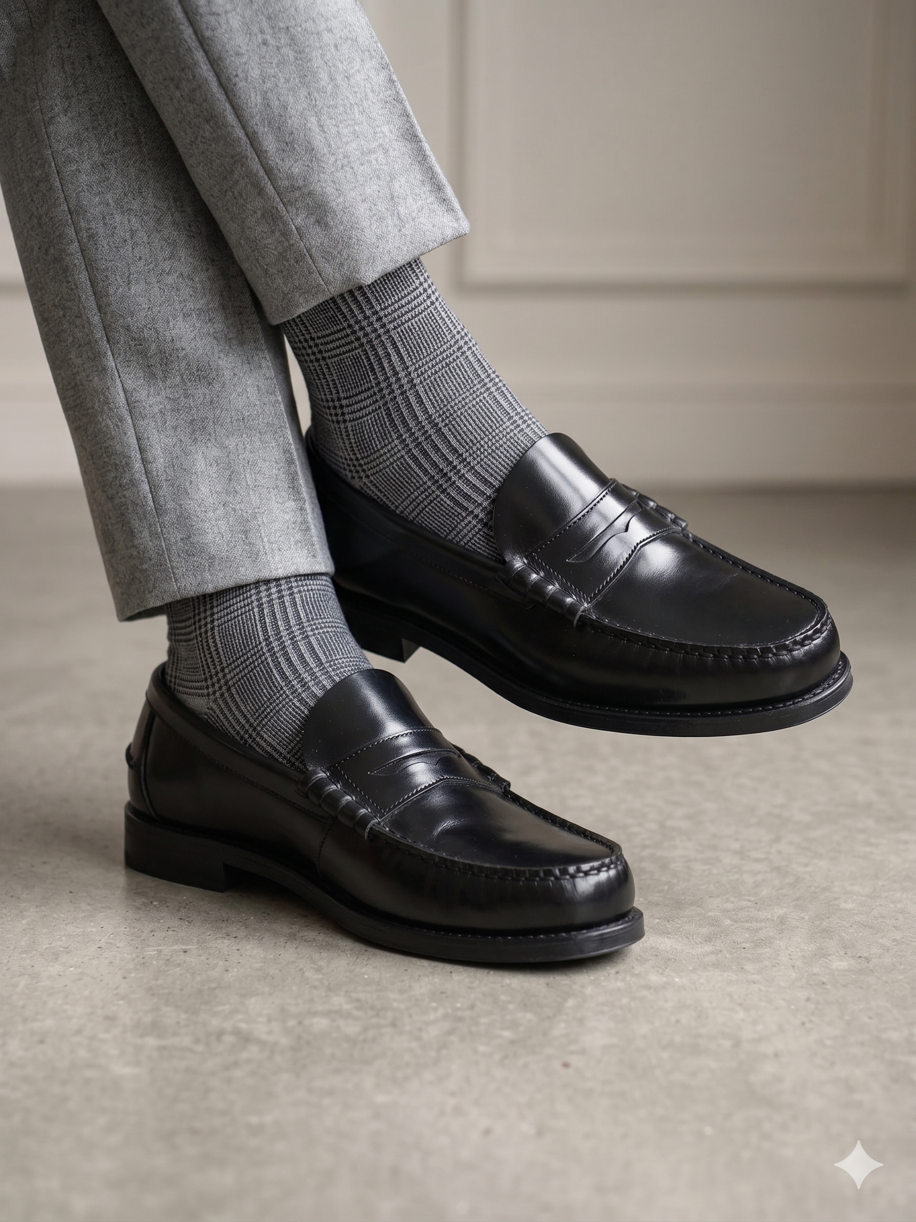 Mocassins Homem em Couro Preto Penny Loafers Clássicos; Sapatos de Homem Elegantes e Confortáveis para Casamento Trabalho e Casual; Calçado Masculino Innovashoes em Pele Legítima