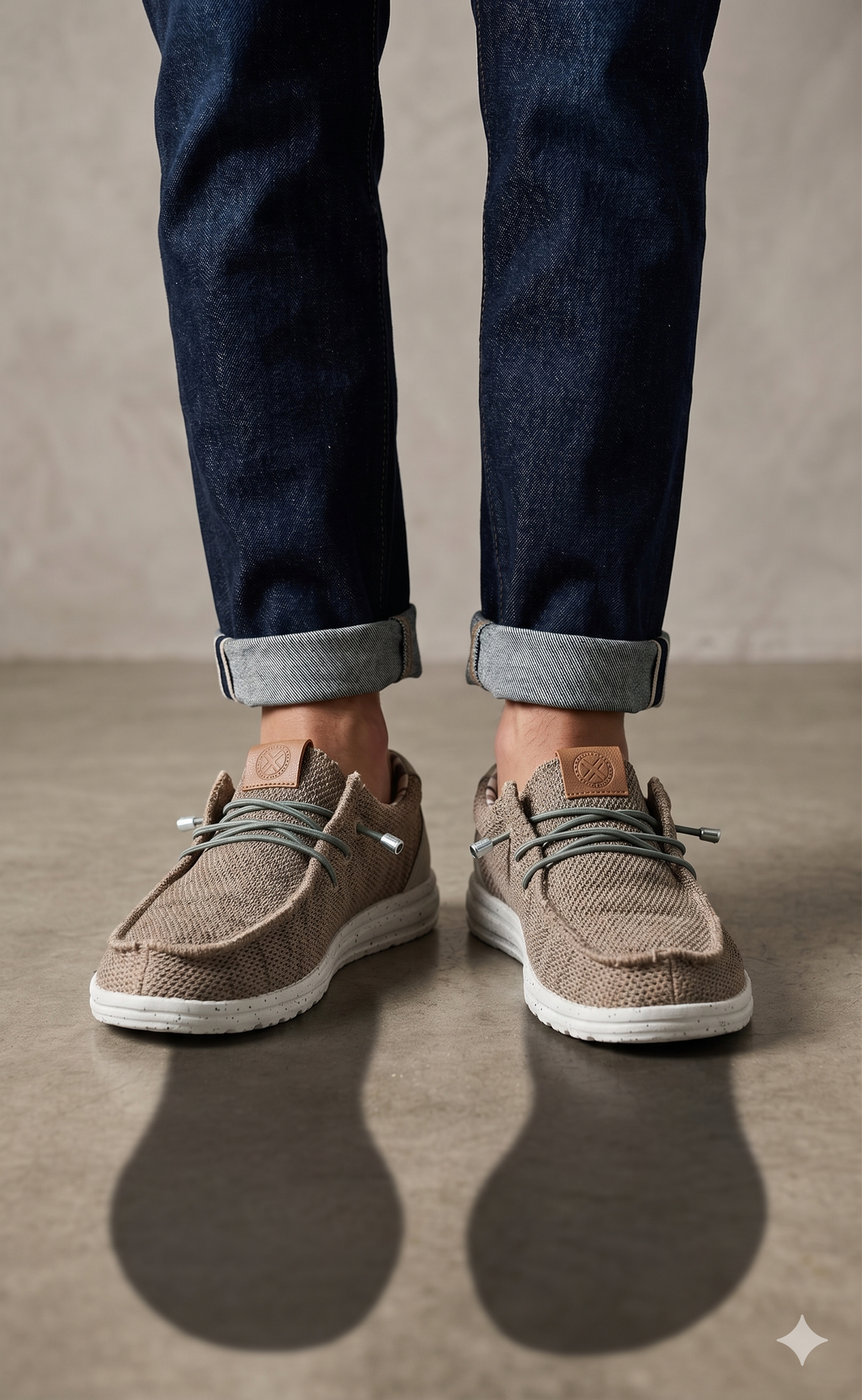 Sapatos Xti Slip On Homem Tecido Malha Respirável Cinza Bege; Mocasins Casuais Leves Com Atacadores Elásticos Confortáveis Casual Chic Outono Primavera
