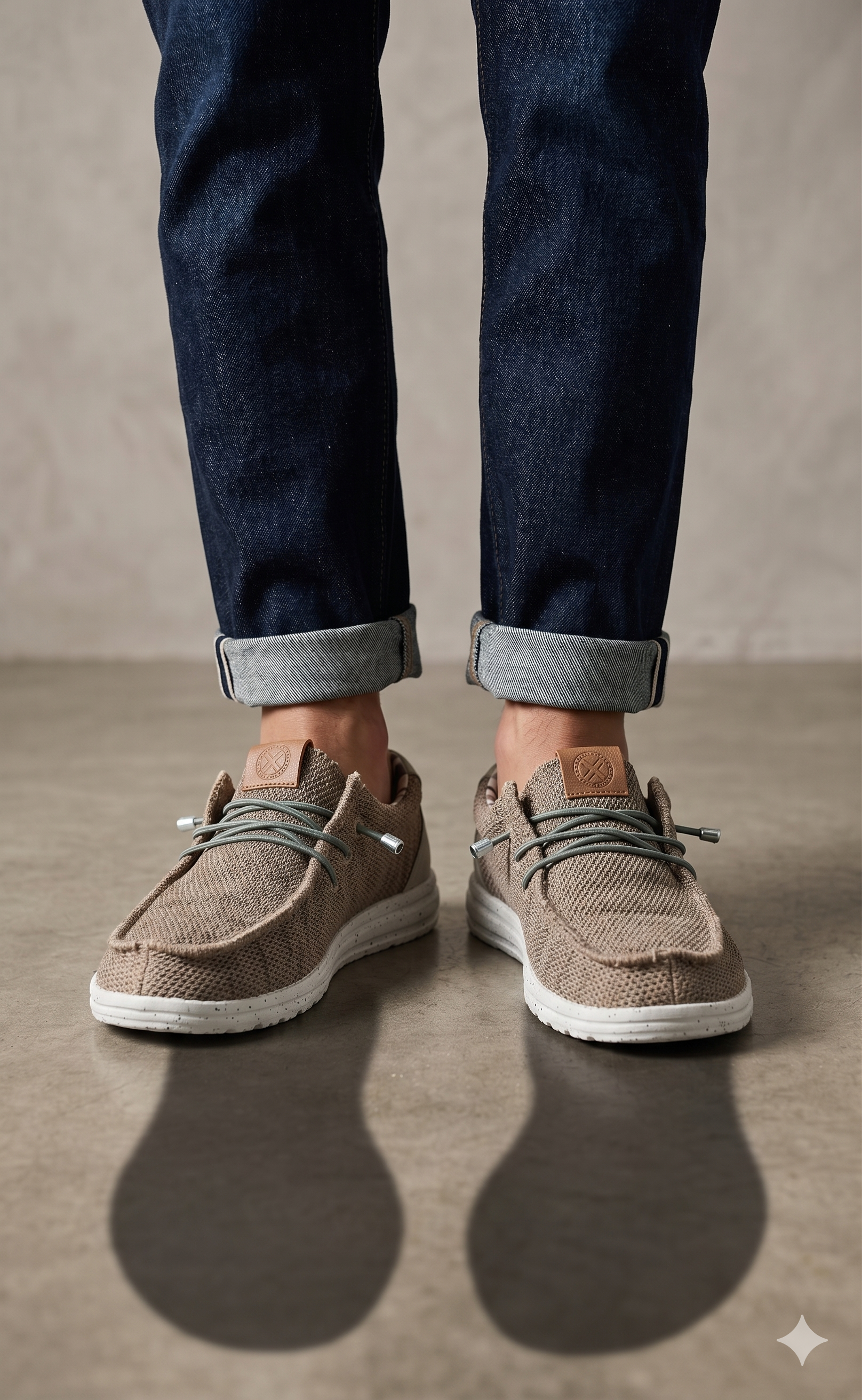 Sapatos Xti Slip On Homem Tecido Malha Respirável Cinza Bege; Mocasins Casuais Leves Com Atacadores Elásticos Confortáveis Casual Chic Outono Primavera