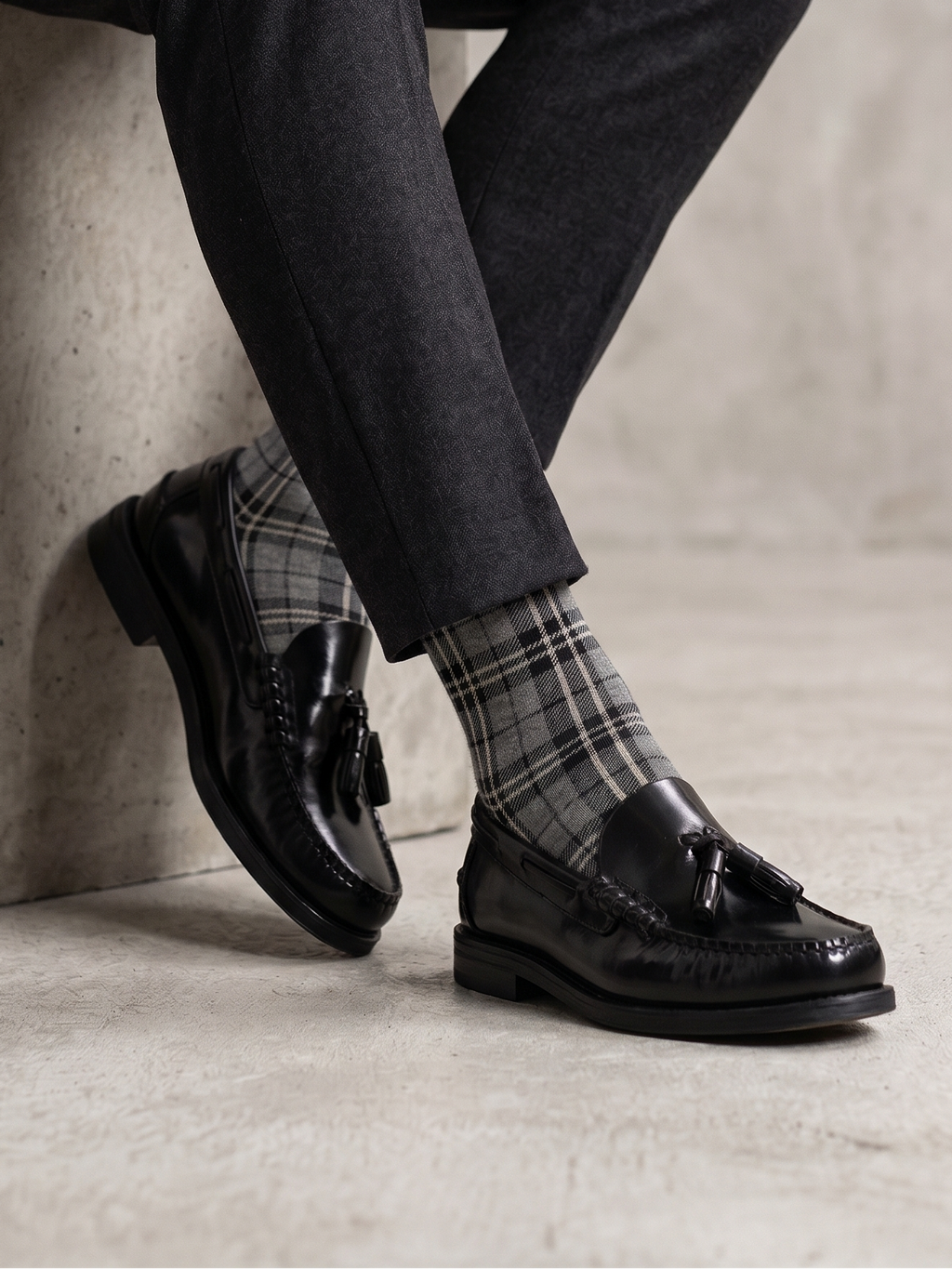 Mocassins Com Borlas Homem Em Pele Genuína Preto Sapatos Casuais Elegantes E Confortáveis Estilo Clássico Atemporal; Design Exclusivo INNOVA SHOES Para Cerimónia Escritório E Dia A Dia; Calçado Masculino Premium