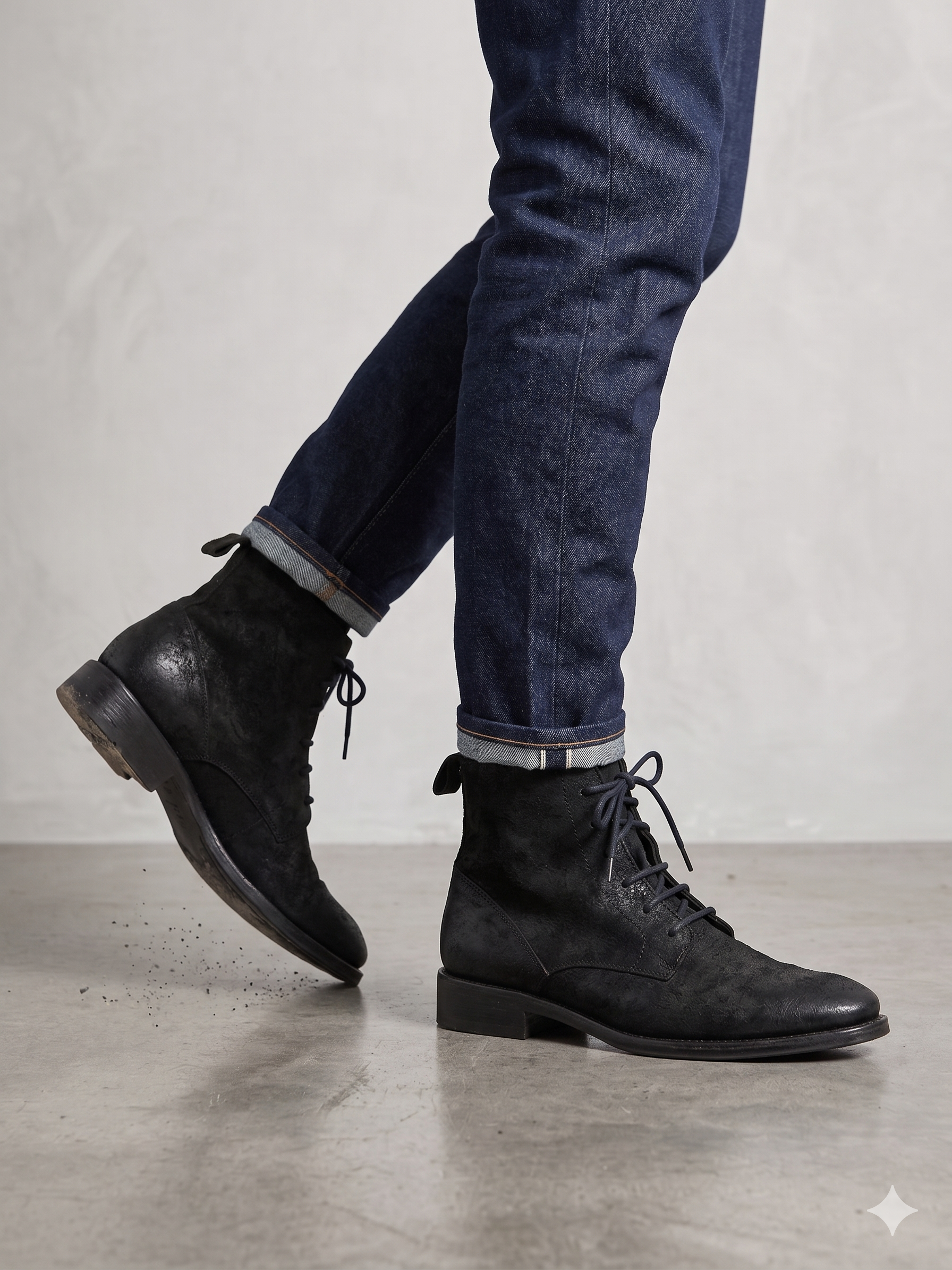Bota I have a Tribe Homem Lona Camurça Casual Cano Alto Confortáveis Solado Antiderrapante Resistente Estilo Clássico Urbana Moda Outono Inverno