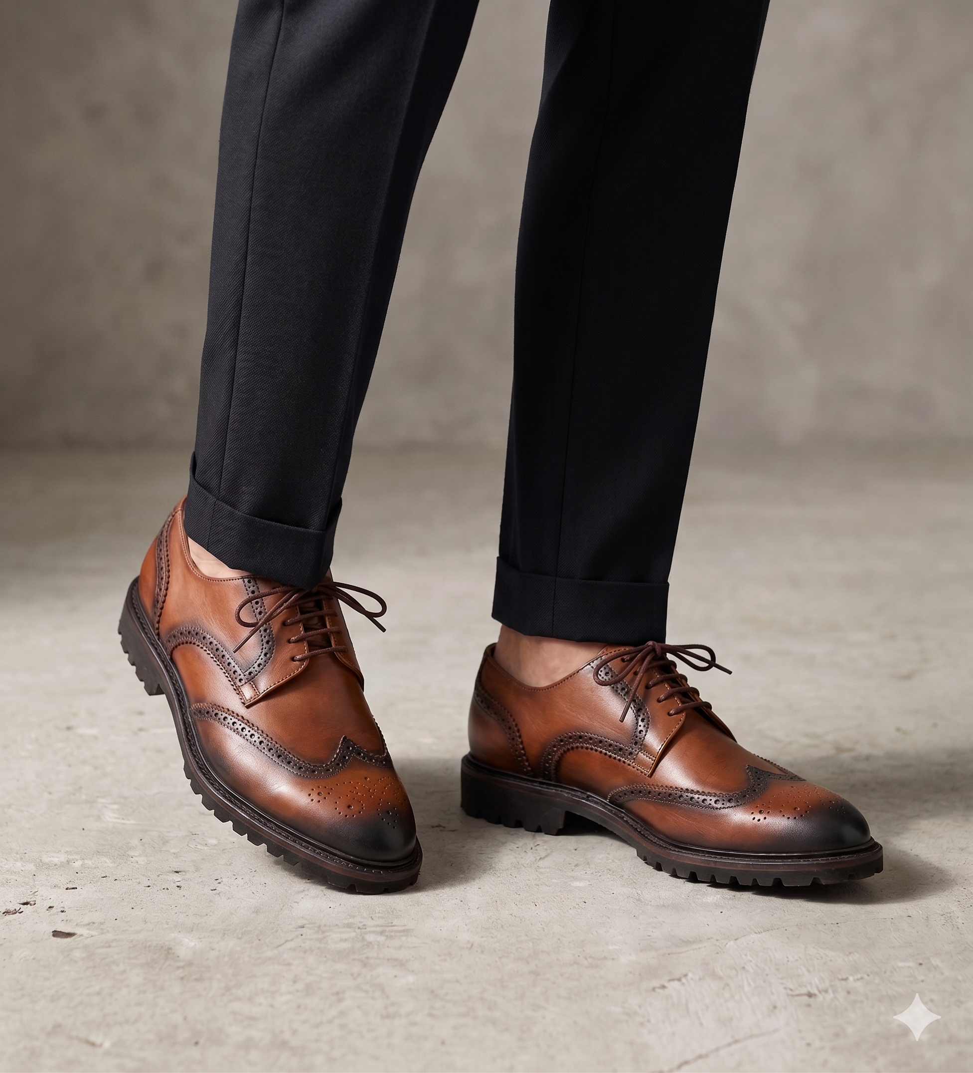 Sapatos De Homem Clássicos Em Pele Bruno Martelli; Sapatos Sociais Estilo Oxford Brogue Com Atacadores; Calçado Masculino Elegante E Confortável Para Casamento Trabalho E Cerimónia