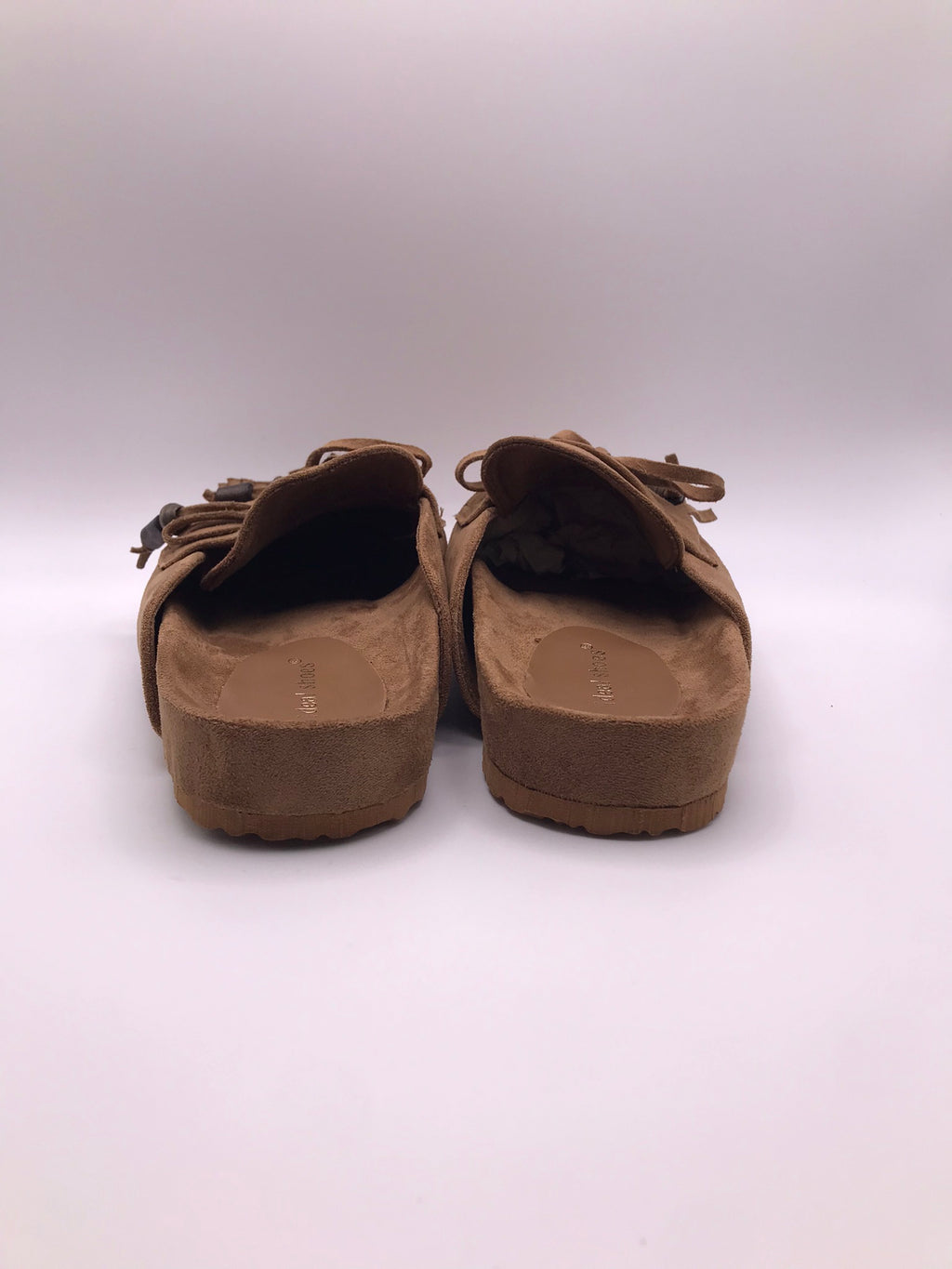 SOCAS IDEAL SHOES CASTANHO CARAMELO CAMURÇA FRANJA