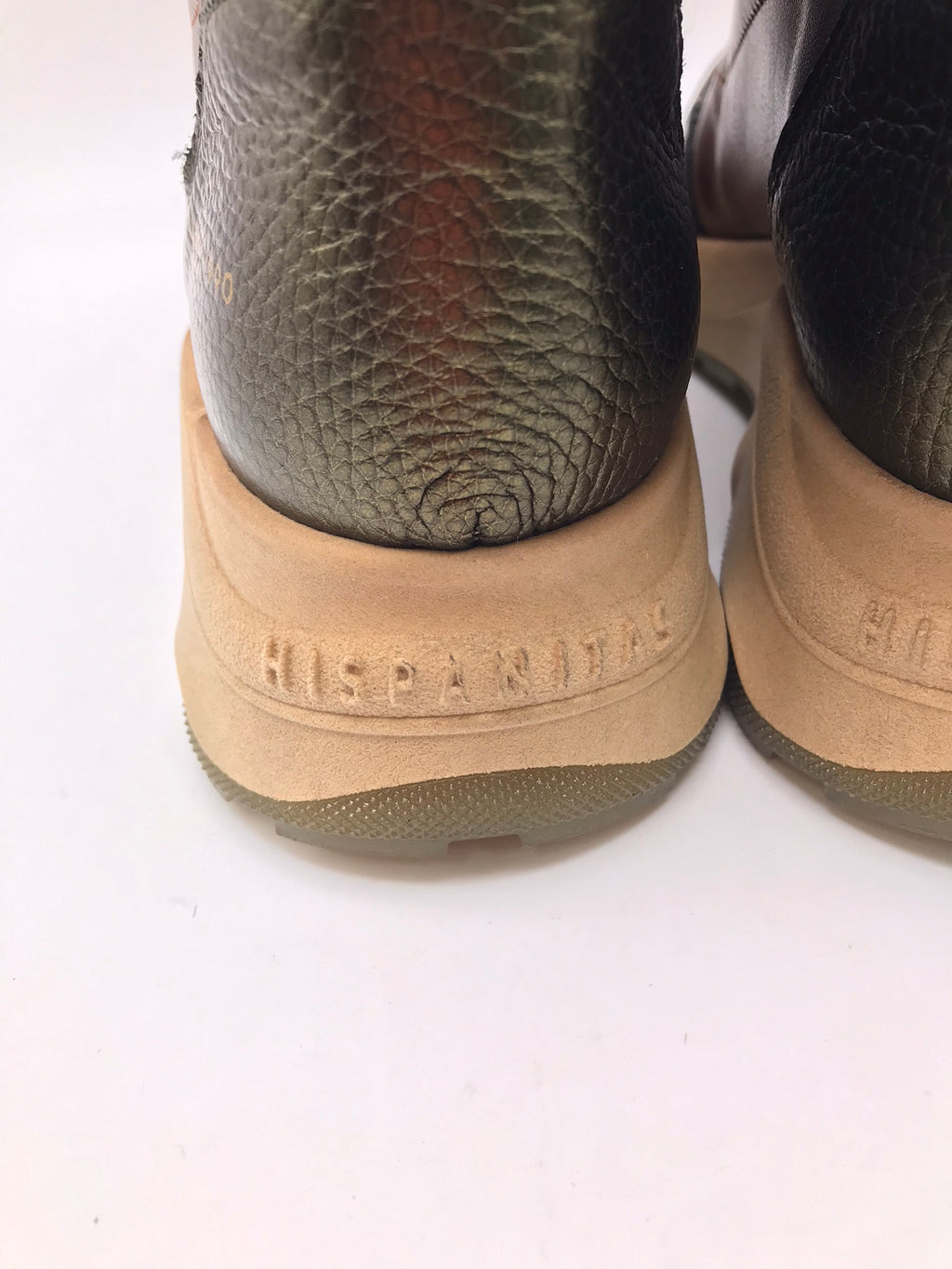 BOTA TÊNIS HISPANITAS VERDE BORDO CASTANHO ROXO CINZA ZIPER FRENTE LOGO