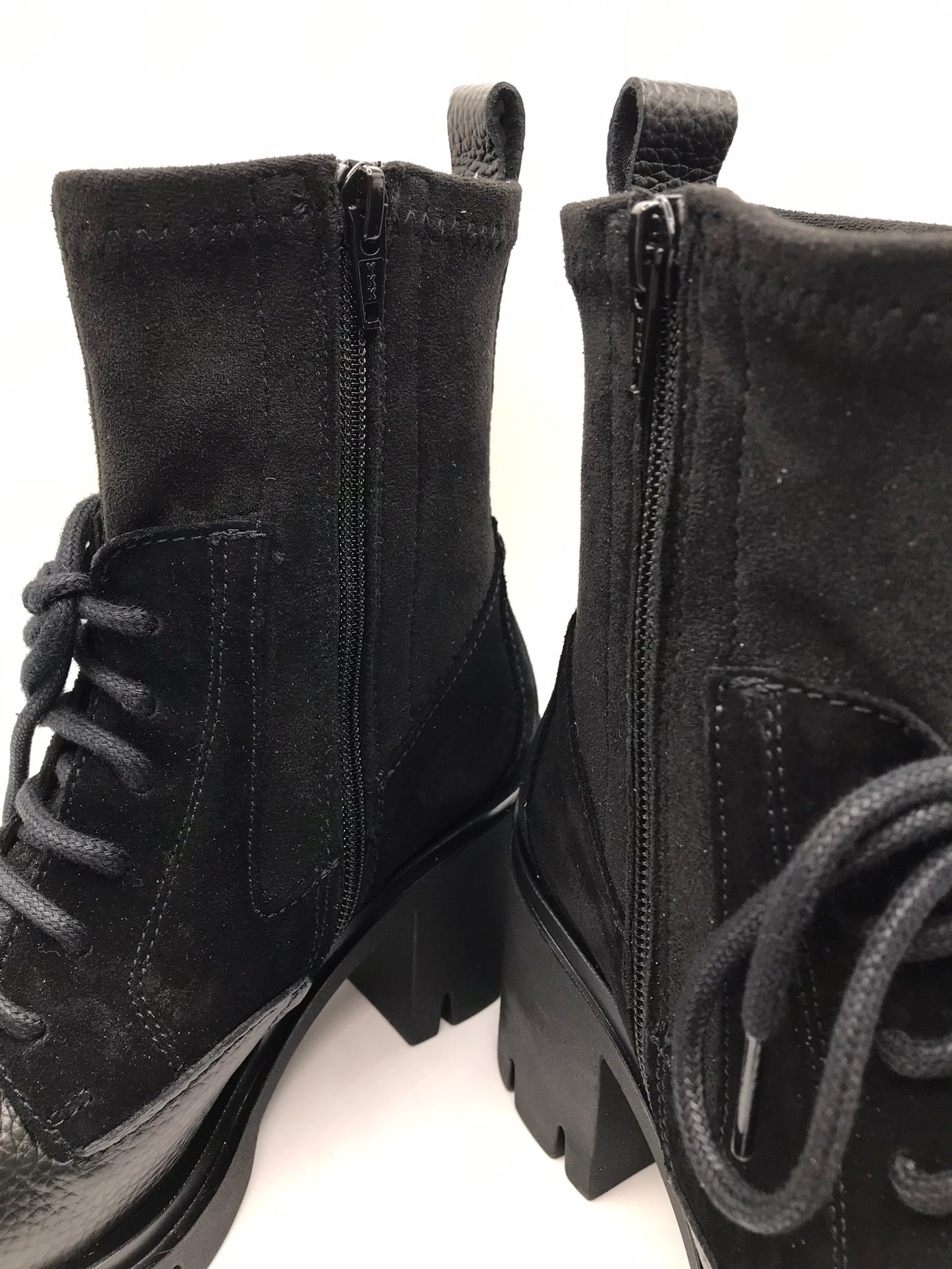 BOTA COTURNO HISPANITAS PRETO COURO LOGO LATERAL ZIPER DETALHES EM CAMURÇA