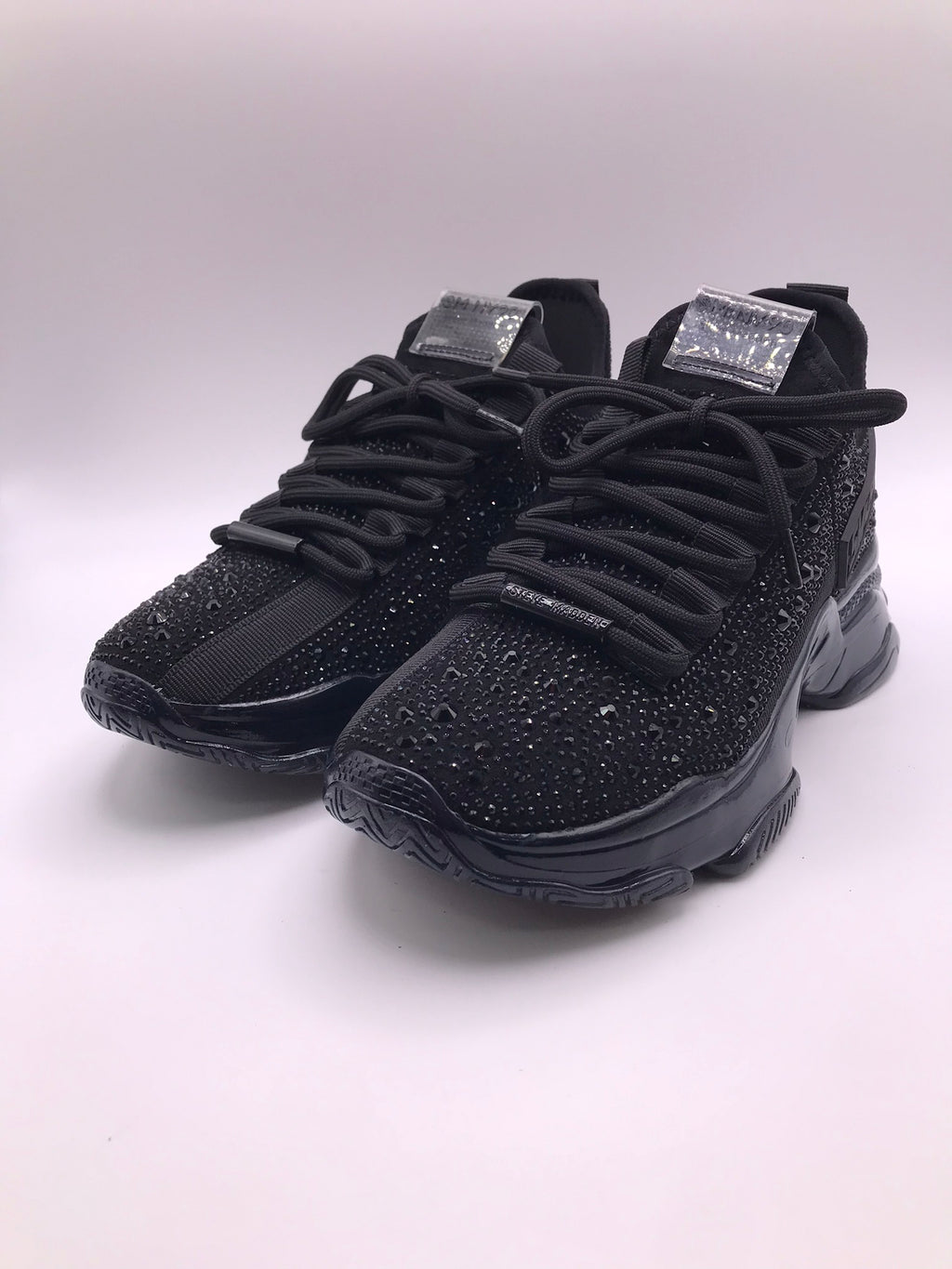 TÊNIS STEVE MADDEN PRETO BRILHO CRAVEJADO ATACADORES TRATORADO