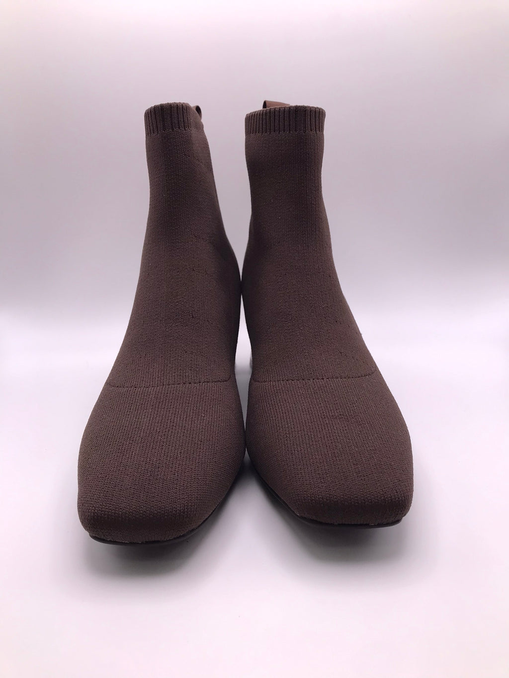 BOTA QUADRADA GIOSEPPO CASTANHO ESCURO TECIDO CANELADO SALTO COM DETALHES