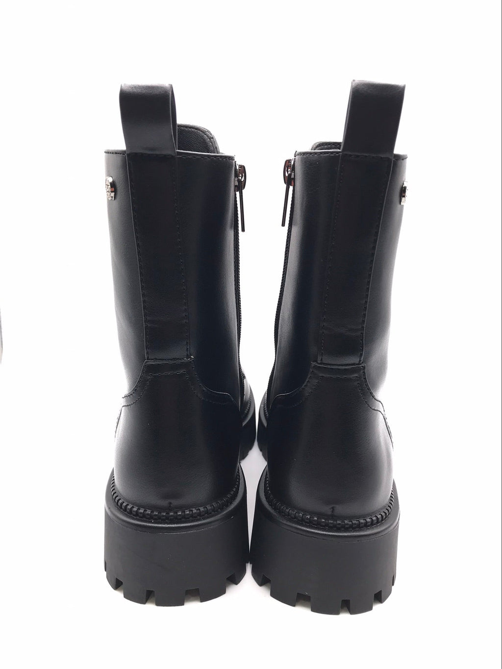 BOTA ATACADORES MILITAR COTURNO XTI PRETO ECO PELE ATACADOR ZIPER PUXADOR TRASEIRO