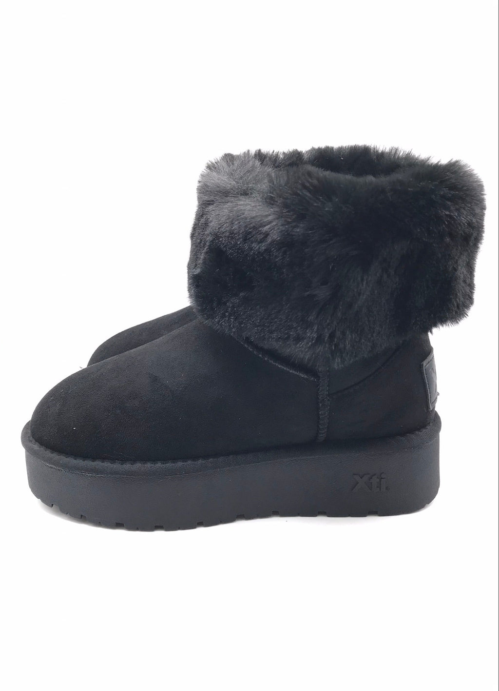 BOTA PANTUFA XTI PRETO PELOS VELUDO ETIQUETA PRETO