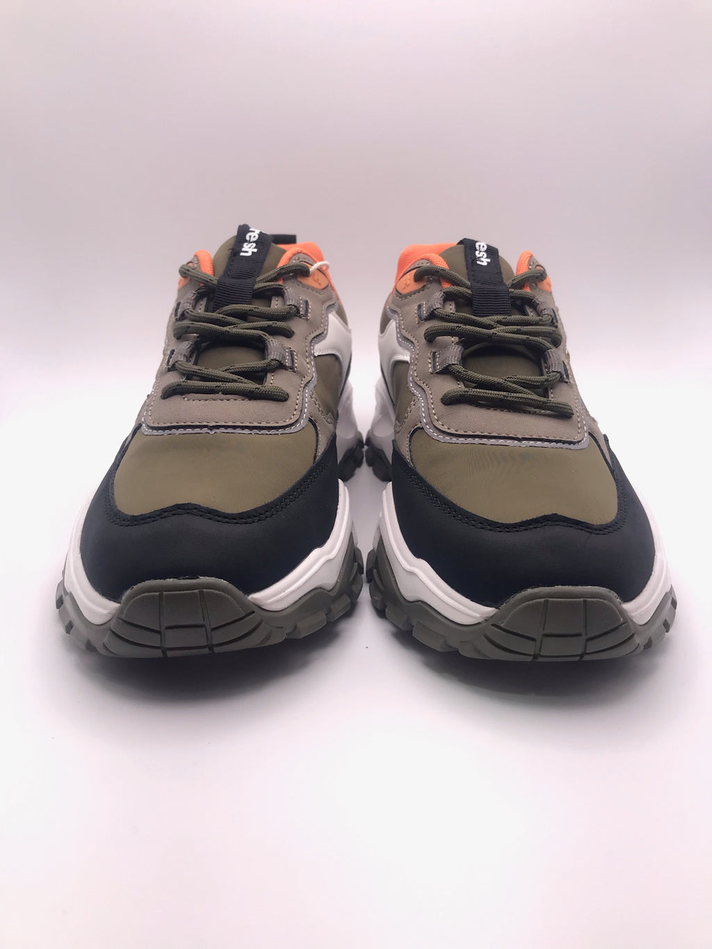 TÊNIS REFRESH VERDE  MILITAR BRANCO PRETO LARANJA IMPERMEAVEL BICUDO SOLA PLATAFORMA ATACADORES