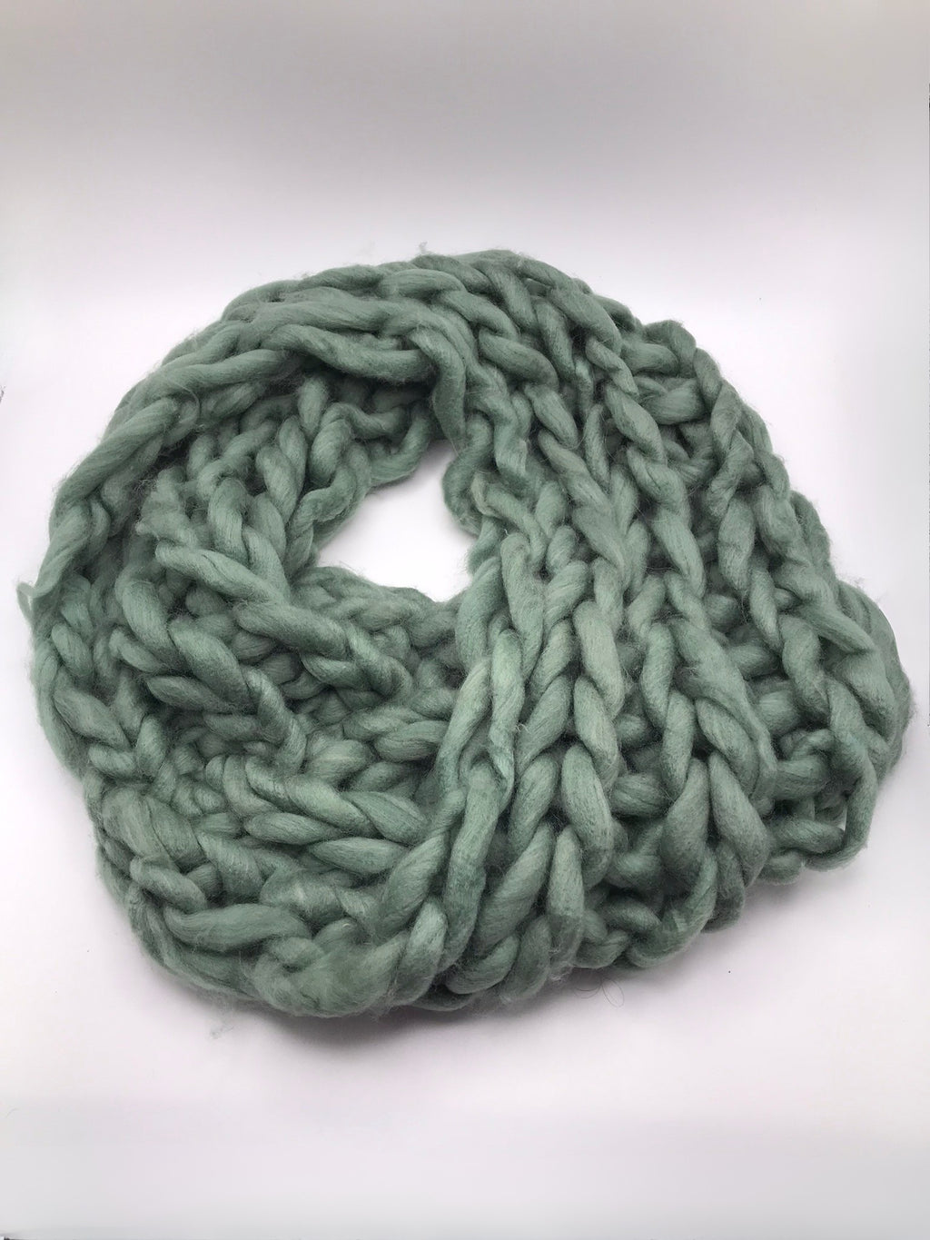 CACHECOL LÃ VERDE CIRCULAR