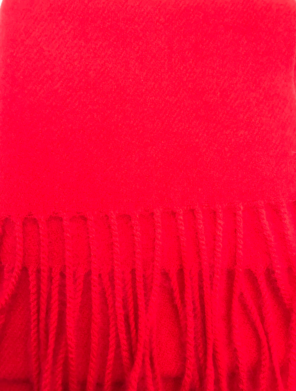 CACHECOL CASHMERE VERMELHO FRANJA