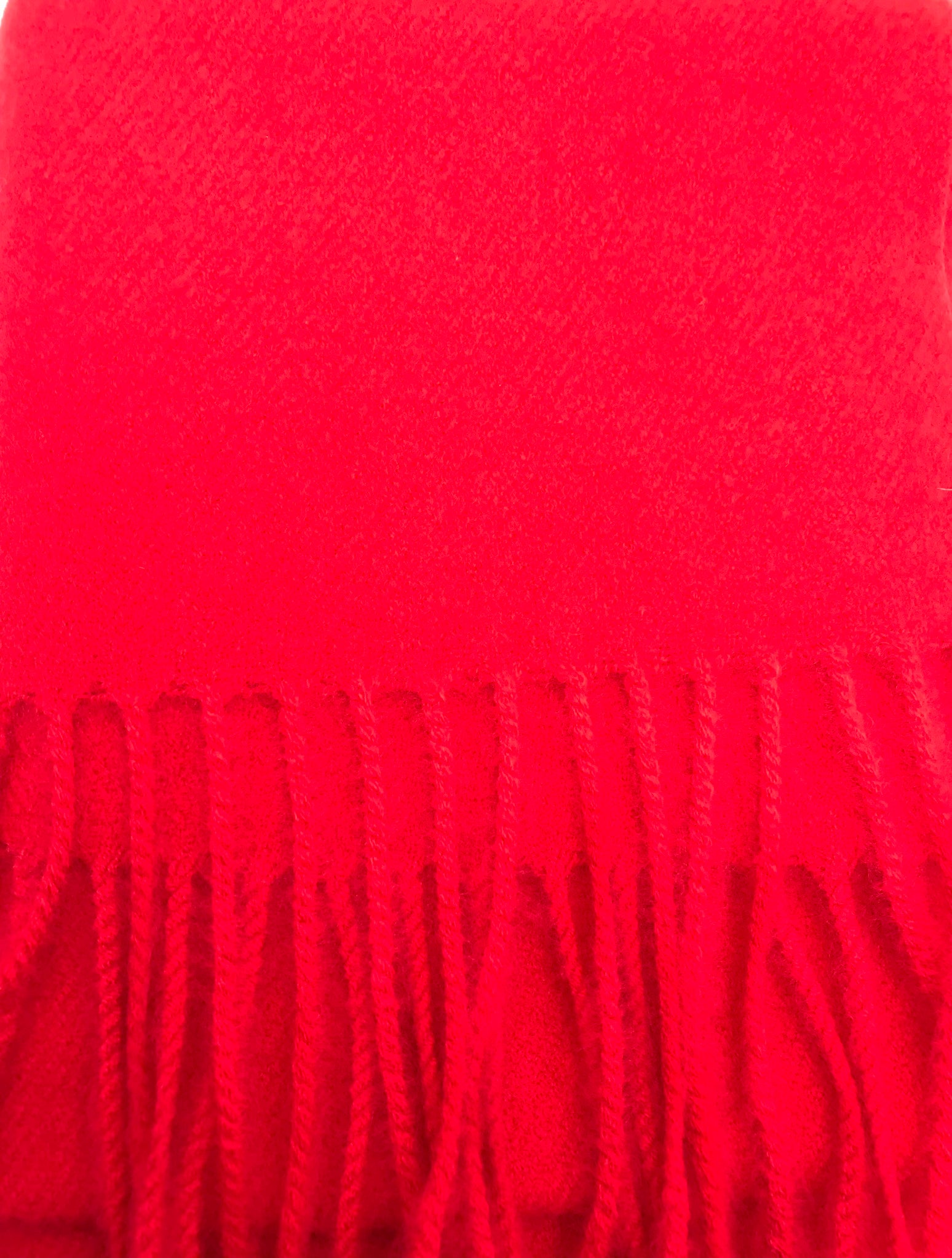 CACHECOL CASHMERE VERMELHO FRANJA