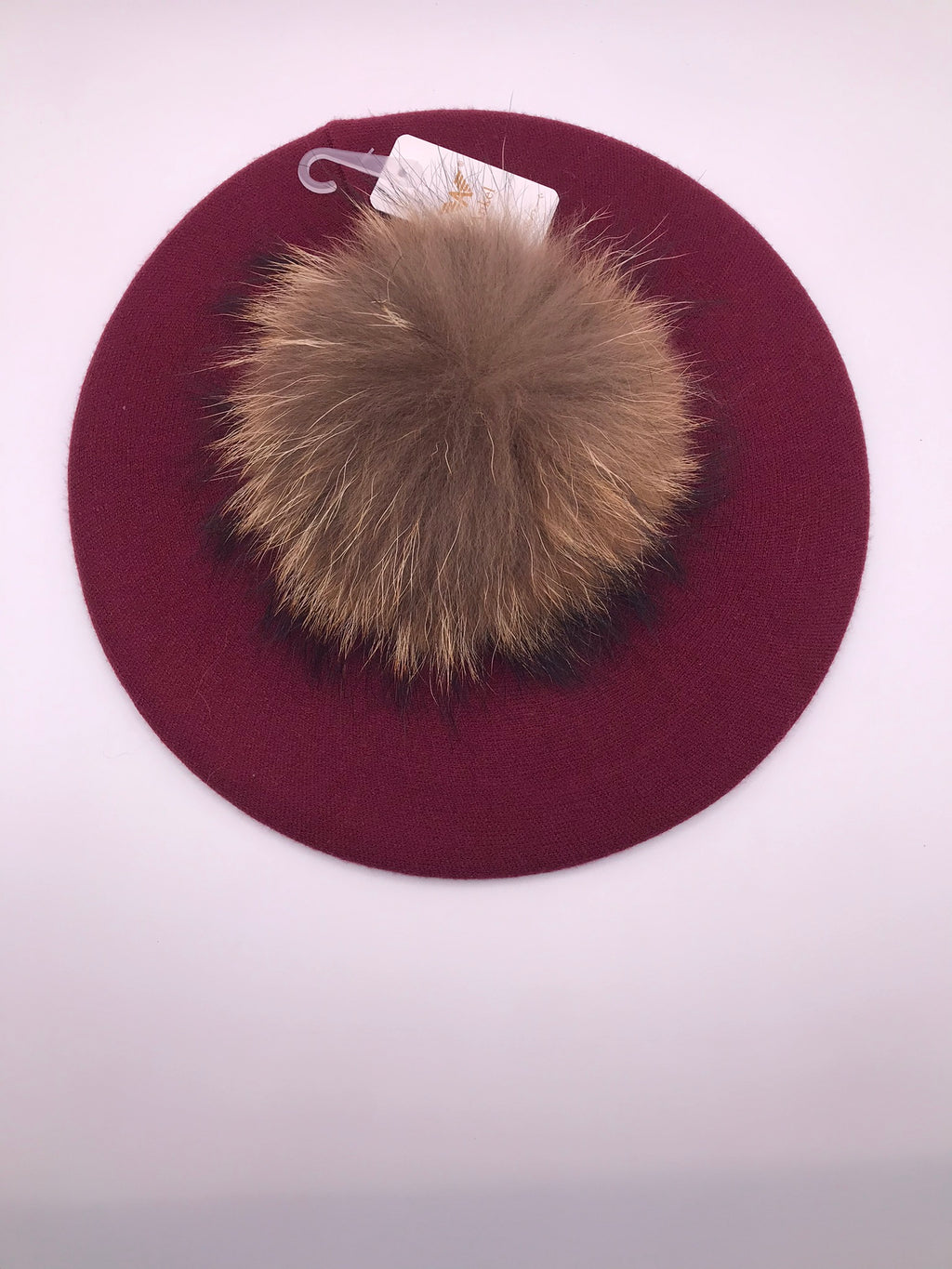BOINA BORDO POMPOM PELO CASTANHO