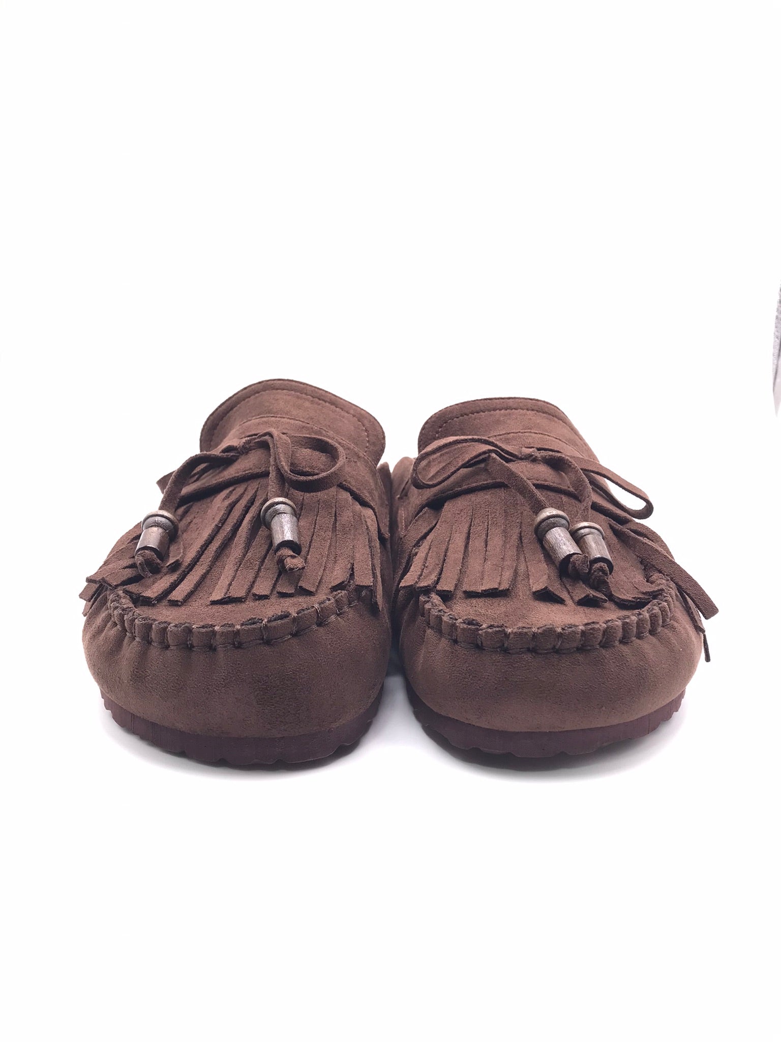 SOCAS IDEAL SHOES CASTANHO ESCURO CAMURÇA FRANJA