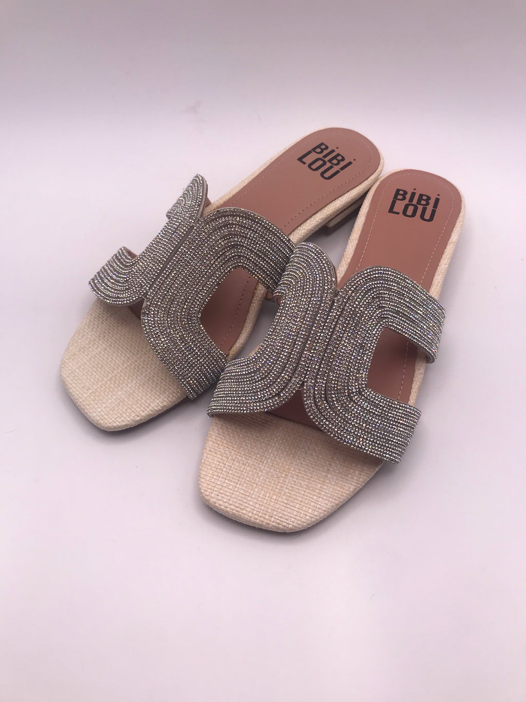 CHINELO SANDÁLIA BIBI LOU BRILHO COURO CREME