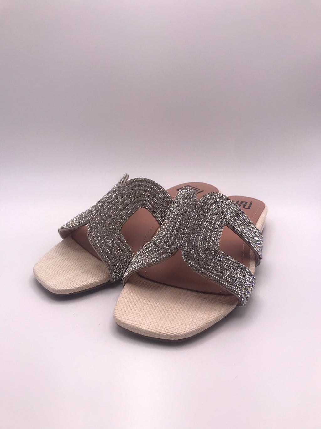 CHINELO SANDÁLIA BIBI LOU BRILHO COURO CREME