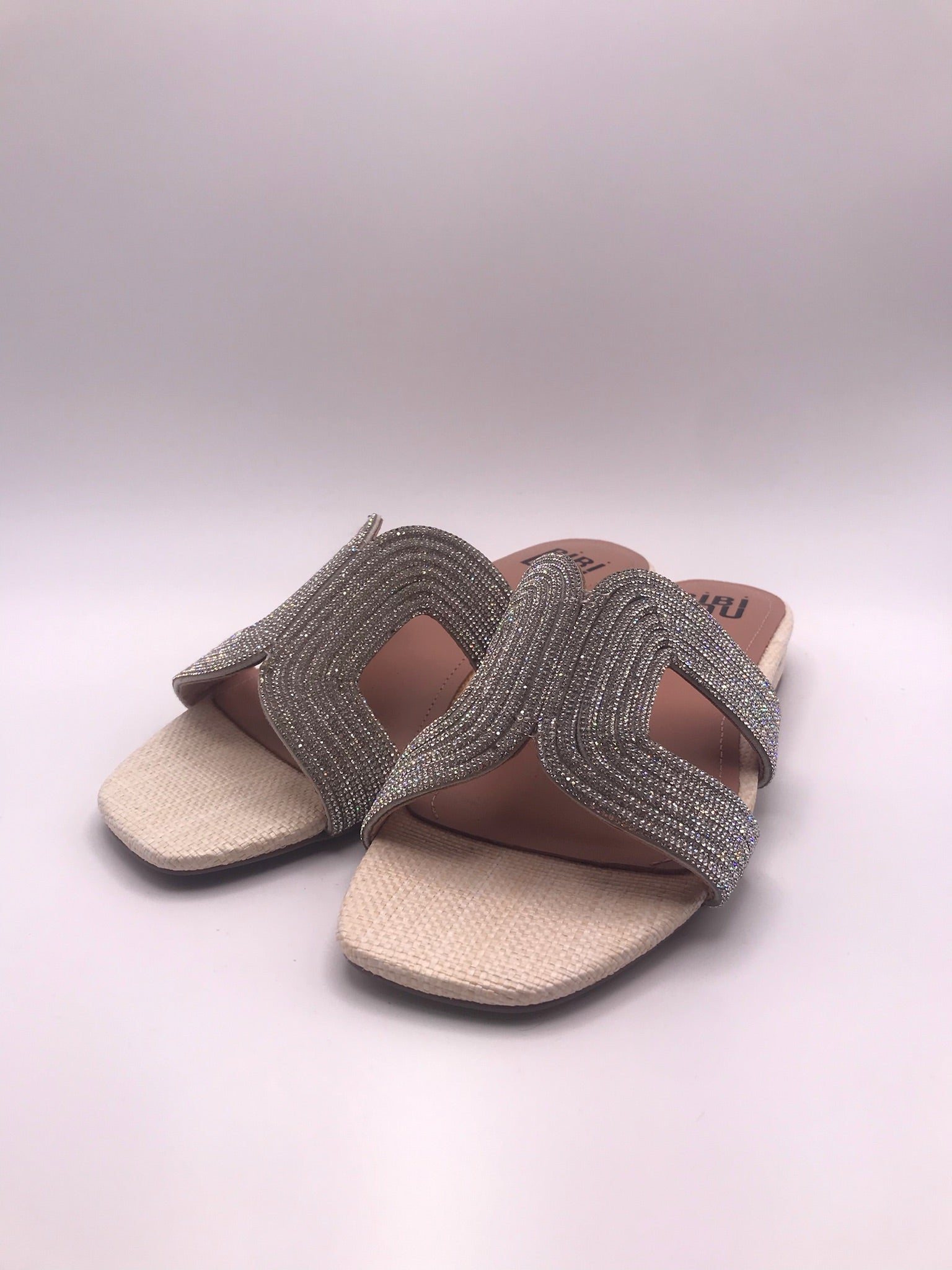 CHINELO SANDÁLIA BIBI LOU BRILHO COURO CREME