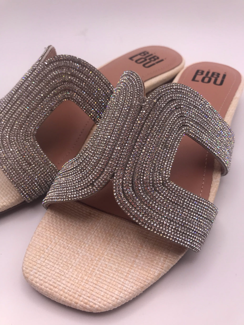 CHINELO SANDÁLIA BIBI LOU BRILHO COURO CREME