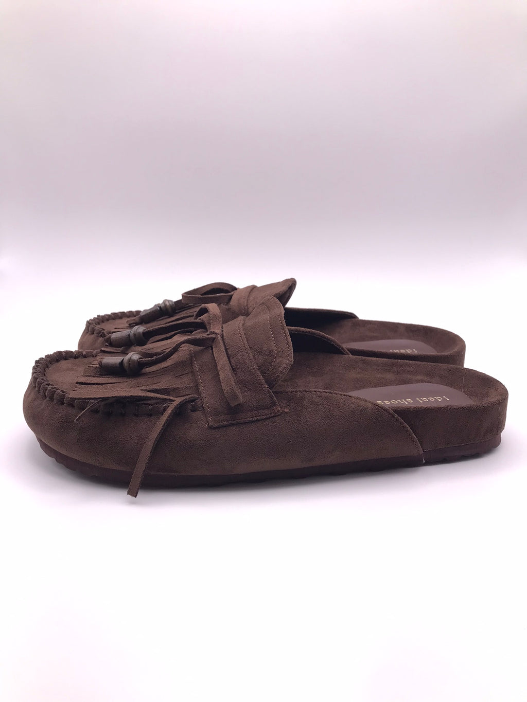 SOCAS IDEAL SHOES CASTANHO ESCURO CAMURÇA FRANJA