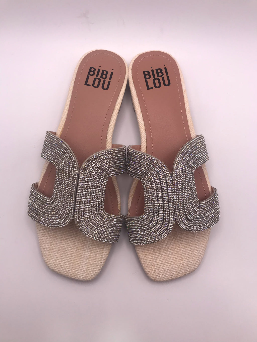 CHINELO SANDÁLIA BIBI LOU BRILHO COURO CREME