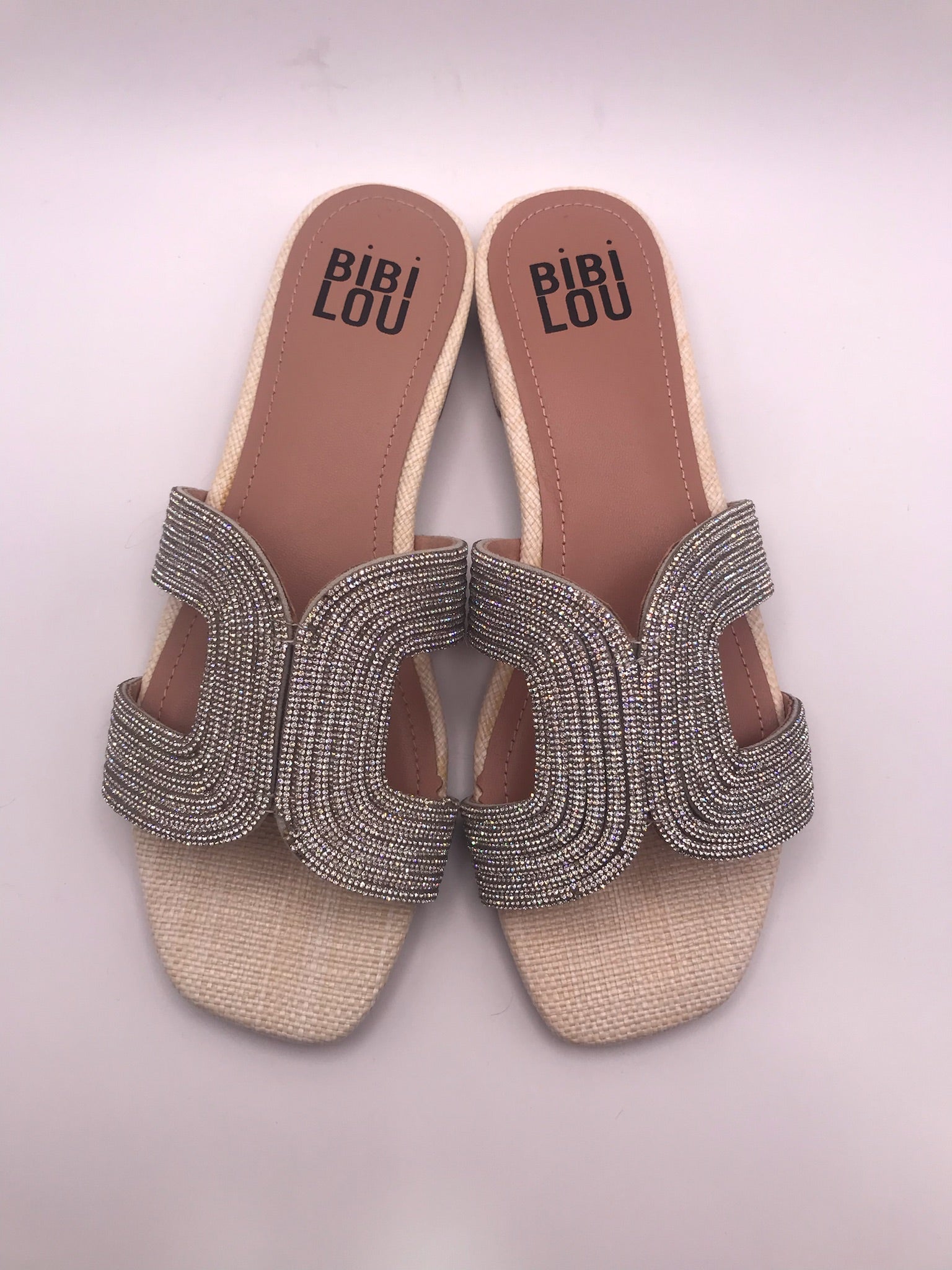 CHINELO SANDÁLIA BIBI LOU BRILHO COURO CREME
