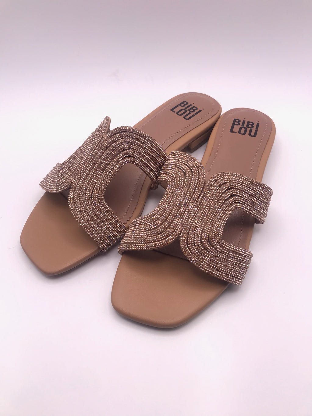 CHINELO SANDÁLIA BIBI LOU BRILHO COURO CASTANHO CARAMELO