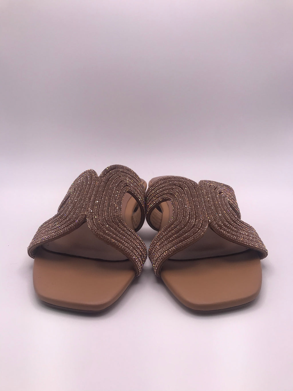 CHINELO SANDÁLIA BIBI LOU BRILHO COURO CASTANHO CARAMELO