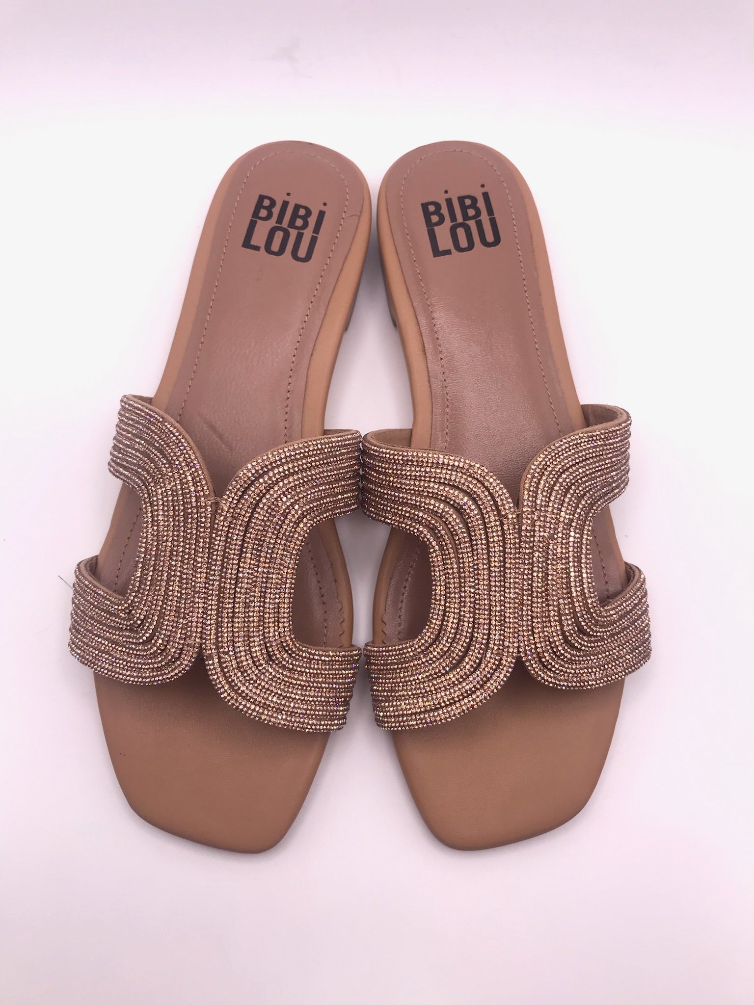 CHINELO SANDÁLIA BIBI LOU BRILHO COURO CASTANHO CARAMELO