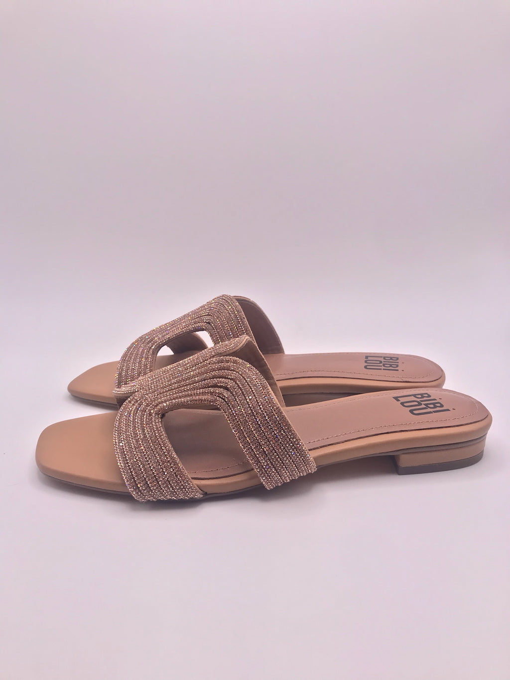 CHINELO SANDÁLIA BIBI LOU BRILHO COURO CASTANHO CARAMELO