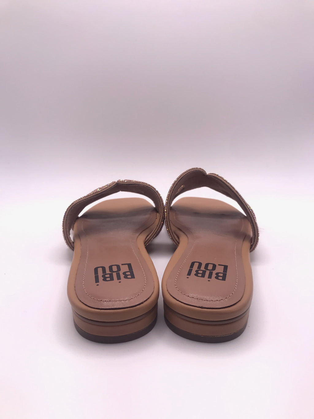 CHINELO SANDÁLIA BIBI LOU BRILHO COURO CASTANHO CARAMELO