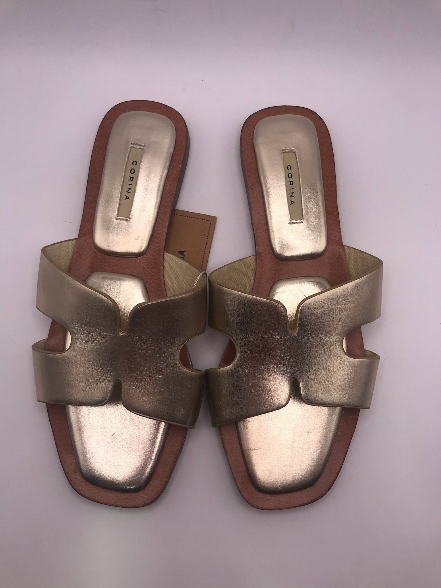CHINELO SANDÁLIA CORINA DOURADO ECO PELE