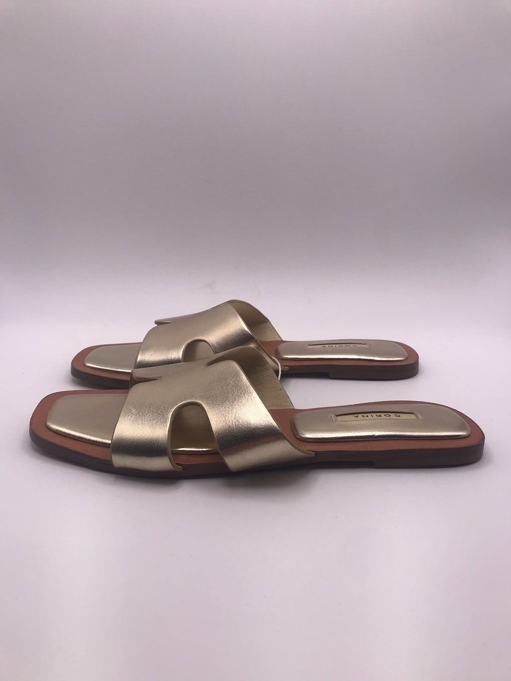 CHINELO SANDÁLIA CORINA DOURADO ECO PELE
