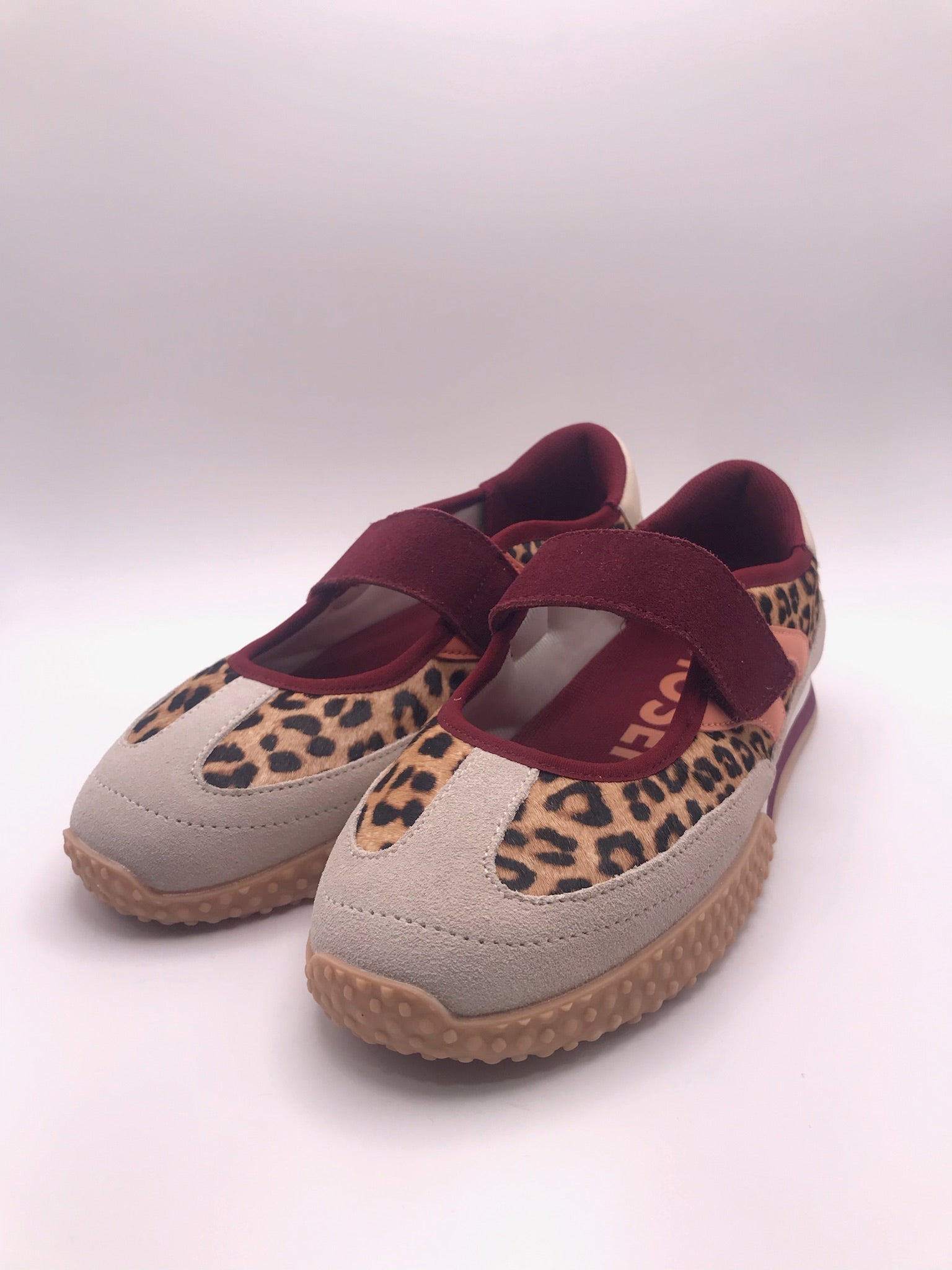 TENIS SABRINA CUNHA GIOSEPPO BORDO ANIMAL PRINT ROSA BEGE SEM ATACADORES
