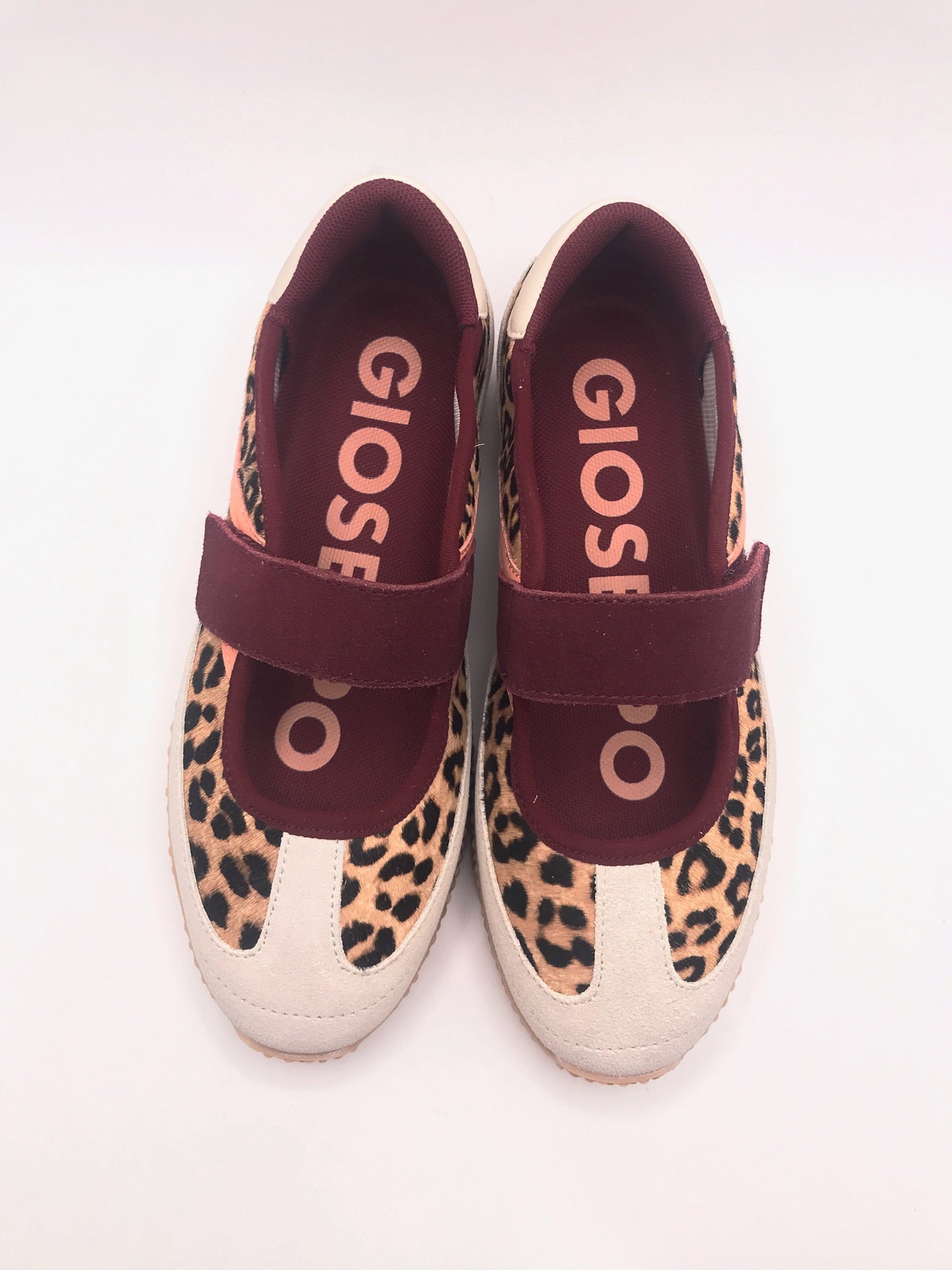 TENIS SABRINA CUNHA GIOSEPPO BORDO ANIMAL PRINT ROSA BEGE SEM ATACADORES