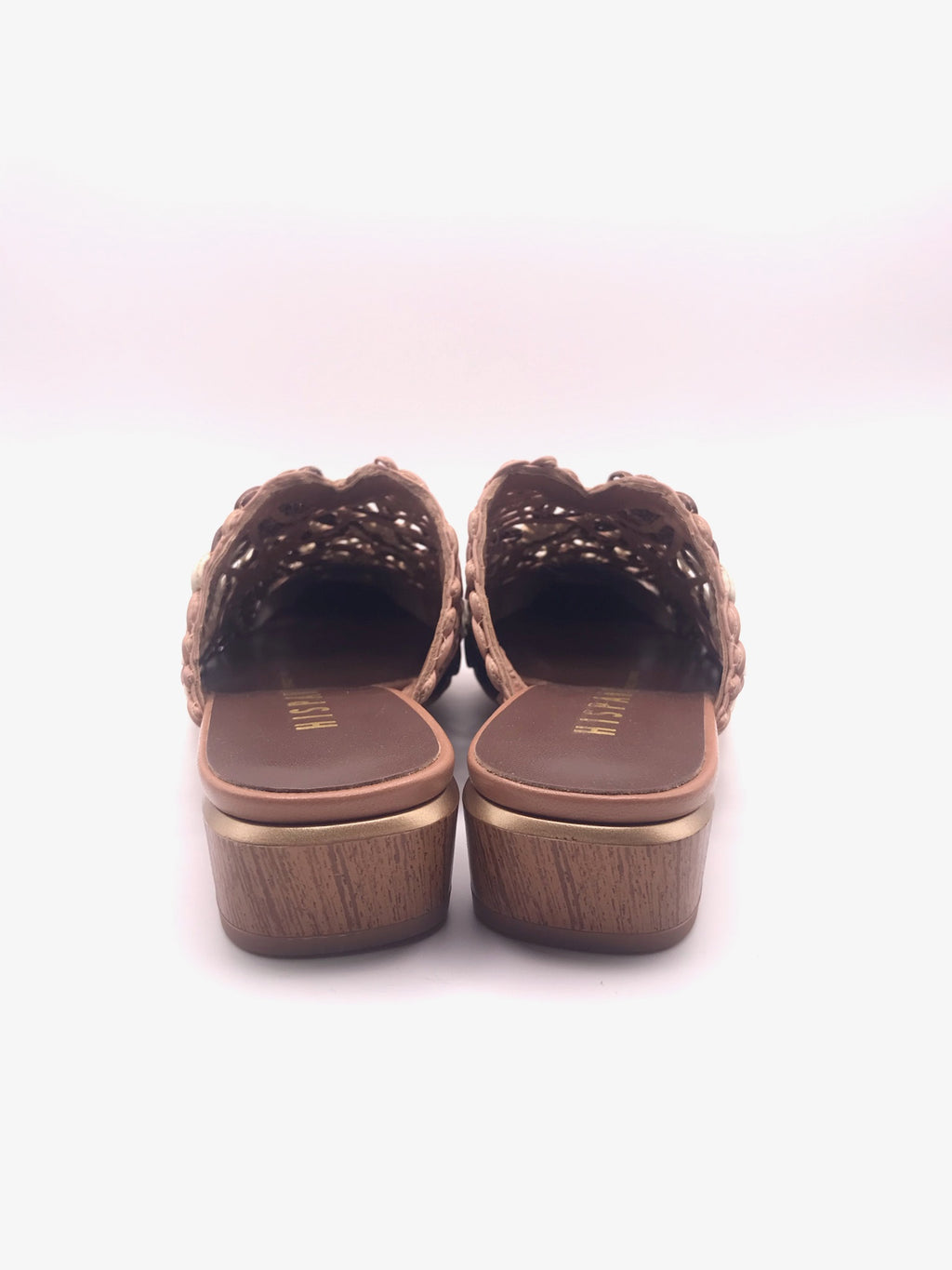 Mules Femininos Hispanitas de Ráfia Entrelaçada com Flores; Tamancos Rasos Salto Baixo; Sapatos de Verão Estilo Boho Confortáveis