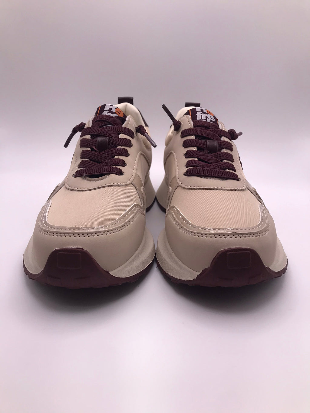 TÊNIS REFRESH BEGE BORDO TECIDO SPORT LOGO LATERAL ECO PELE COBRA ATACADORES