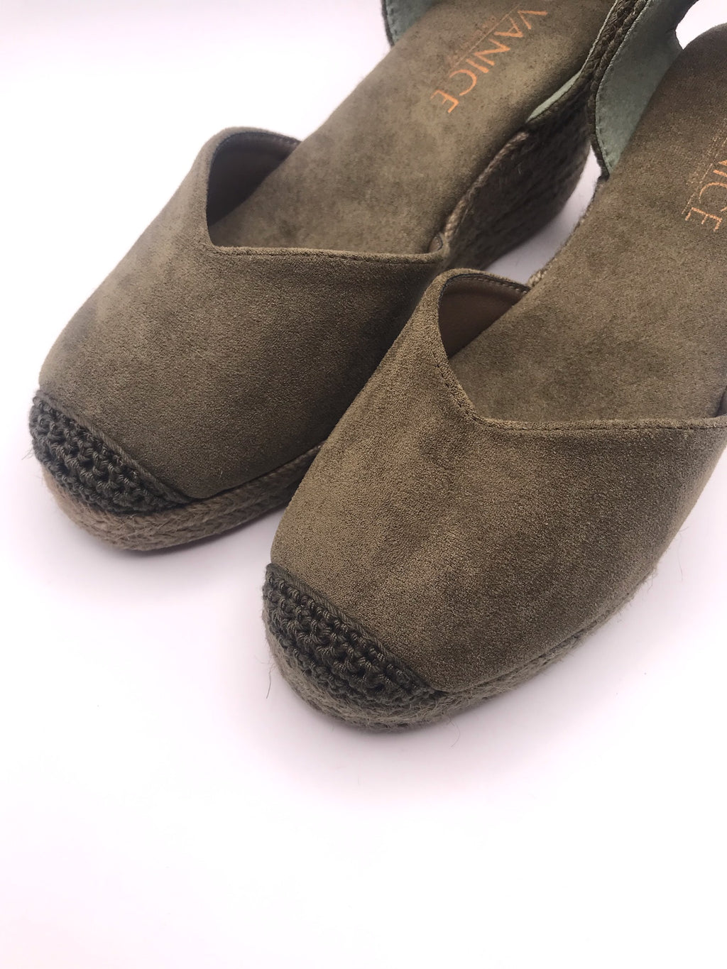 Alpercatas de Cunha Verde Tropa Senhora Vanice; Sandálias de Salto com Atacadores no Tornozelo; Sapatos de Corda Estilo Boho para Verão