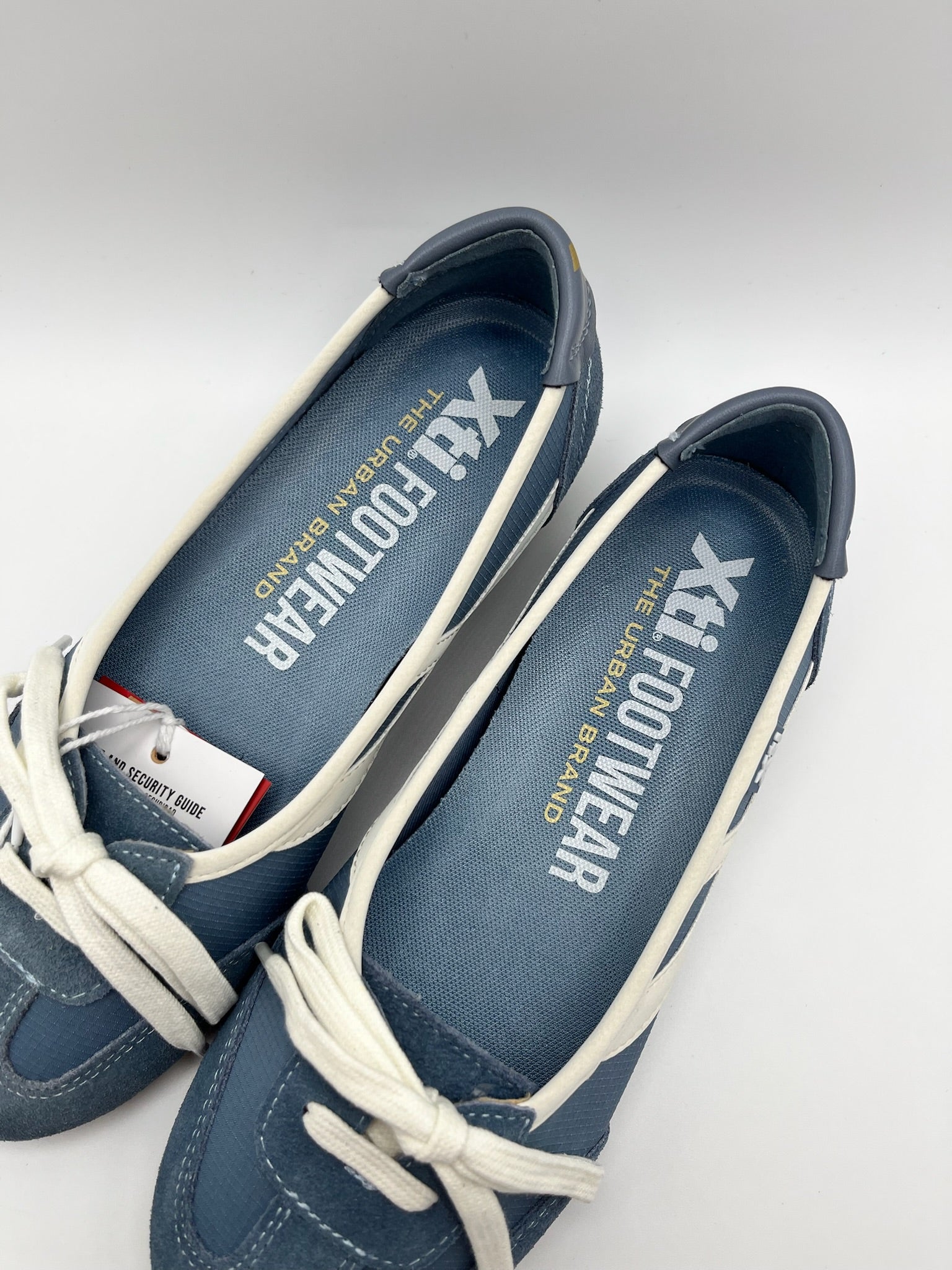 Sapatilhas Casuais Femininas Xti Azul Jeans em Camurça e Lona; Sabrinas Sapatos Tenis Modelo Balangai super Confortáveis