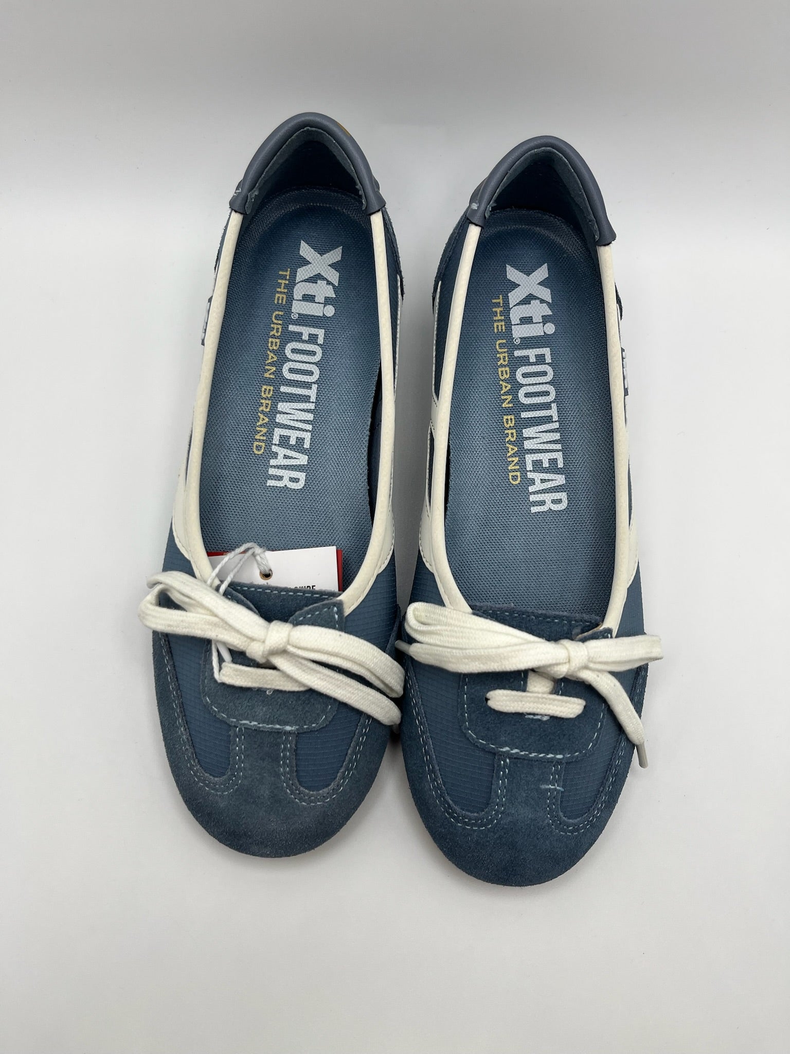 Sapatilhas Casuais Femininas Xti Azul Jeans em Camurça e Lona; Sabrinas Sapatos Tenis Modelo Balangai super Confortáveis