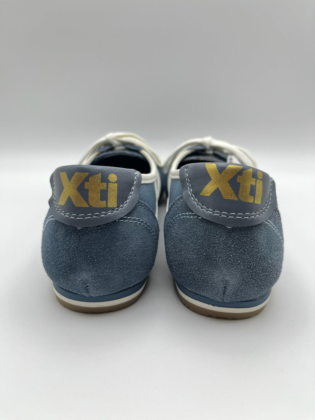 Sapatilhas Casuais Femininas Xti Azul Jeans em Camurça e Lona; Sabrinas Sapatos Tenis Modelo Balangai super Confortáveis