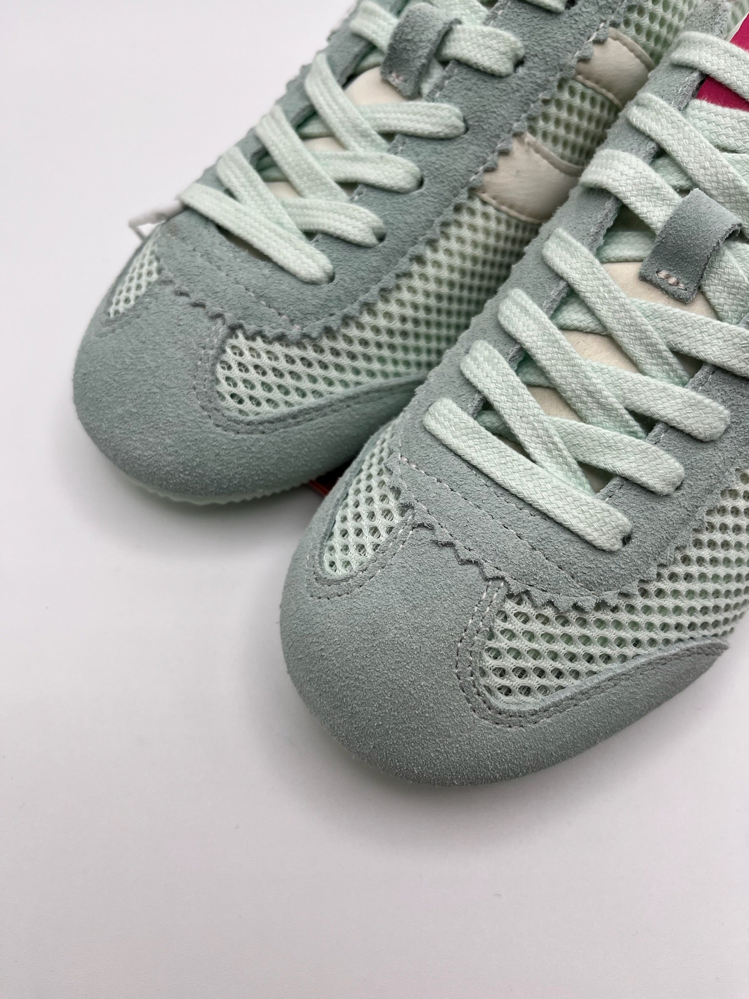 Sapatilhas Xti Femininas Urban Verde Água e Rosa Acqua; Ténis de Mulher Desportivos em Camurça e Malha Respirável Leve Correr Caminhar Casual