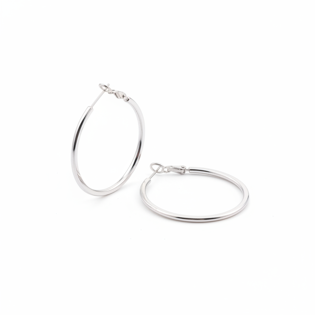 BRINCO ARGOLA PRATA MÉDIO