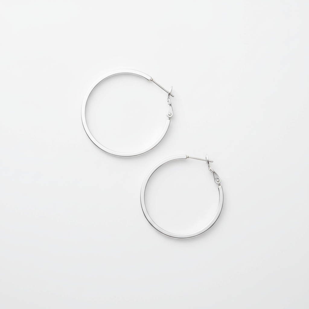 BRINCO ARGOLA PRATA MÉDIO