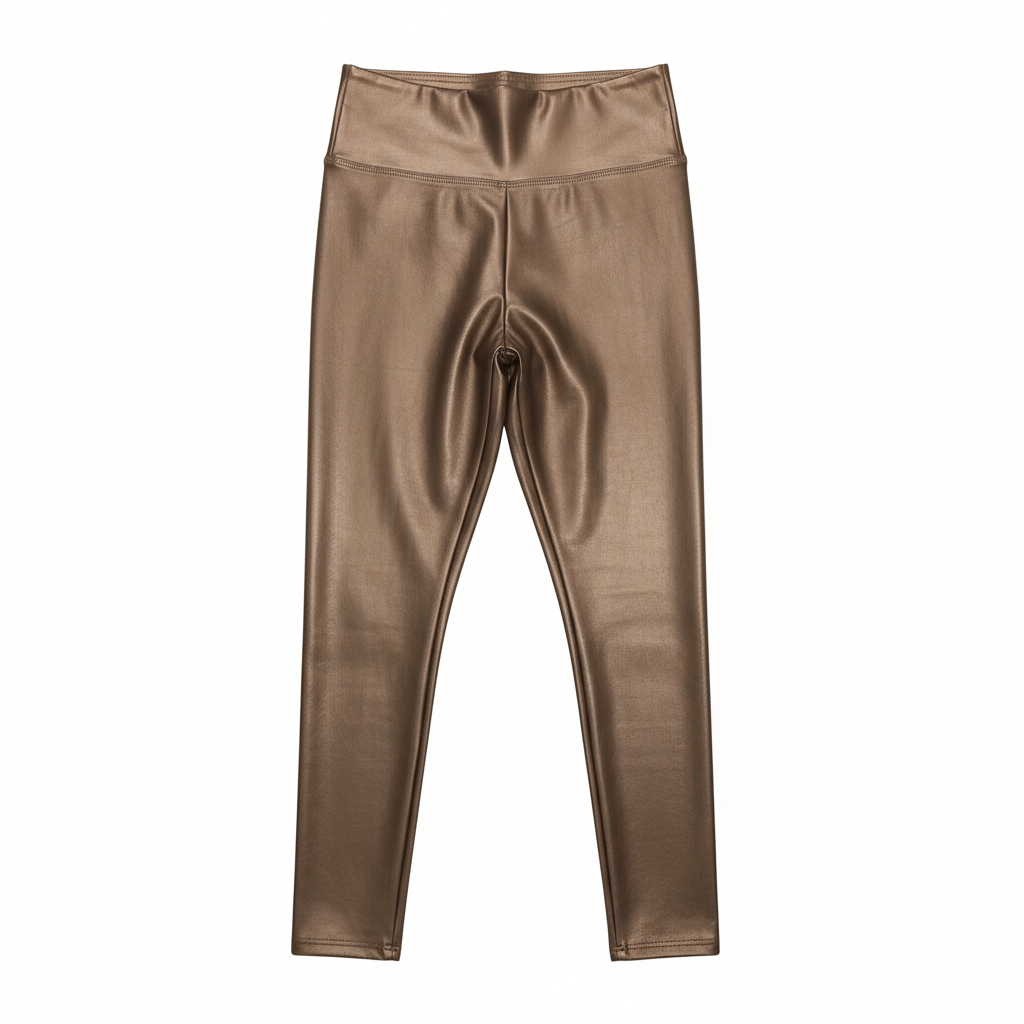 CALÇA SKINNY CASTANHO COBRE ECO PELE ELASTICO FESTA