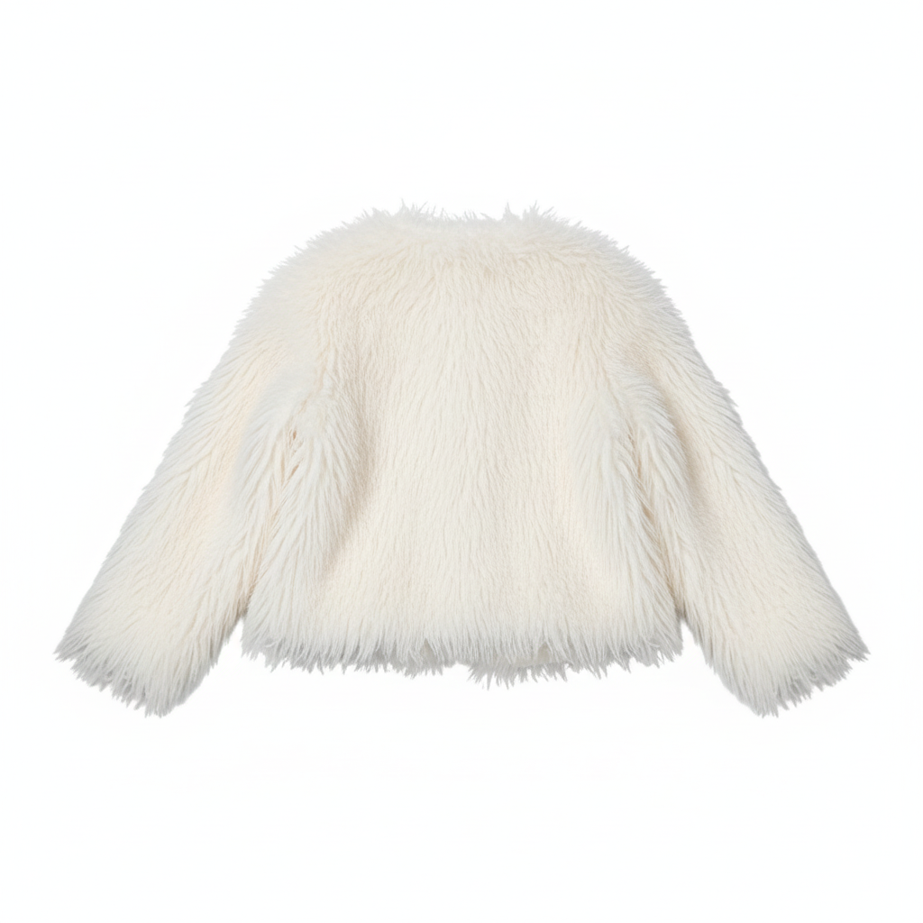 CASACO LUMINA PELUCHE TEDDY CURTO BRANCO PELOS