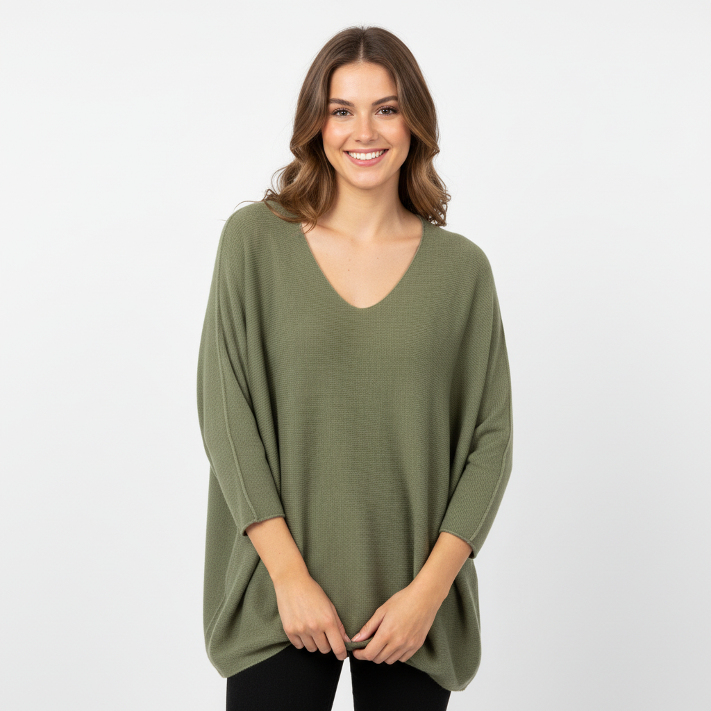 CAMISOLA FREE SPIRIT VERDE MILITAR DECOTE EM BICO CAMISA DE MANGA CUMPRIDA APLIQUES DE BOTÕES DOURADOS