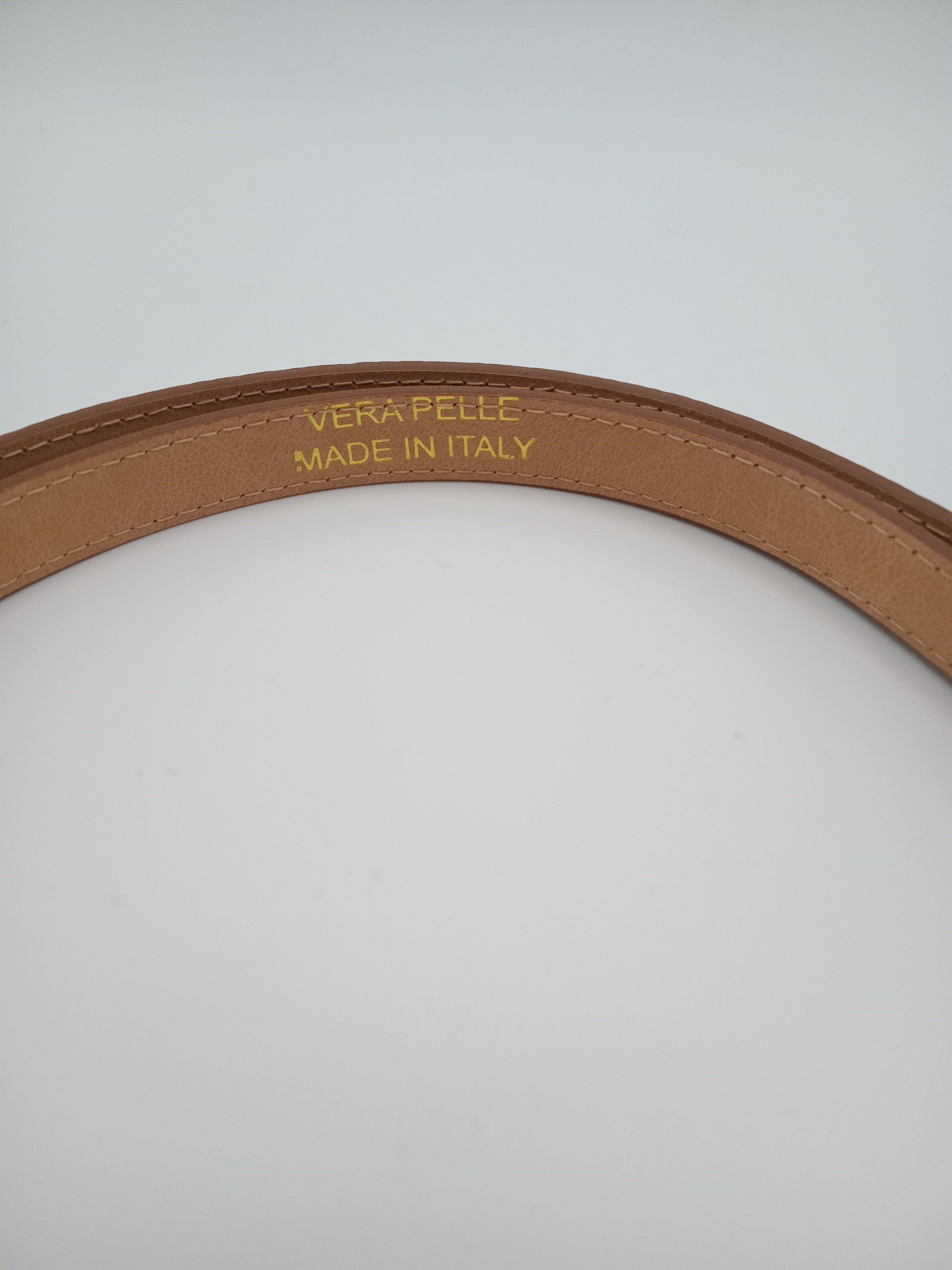 CINTO VERA VERA PELLE CASTANHO FIVELA DOURADA REGULADOR COURO