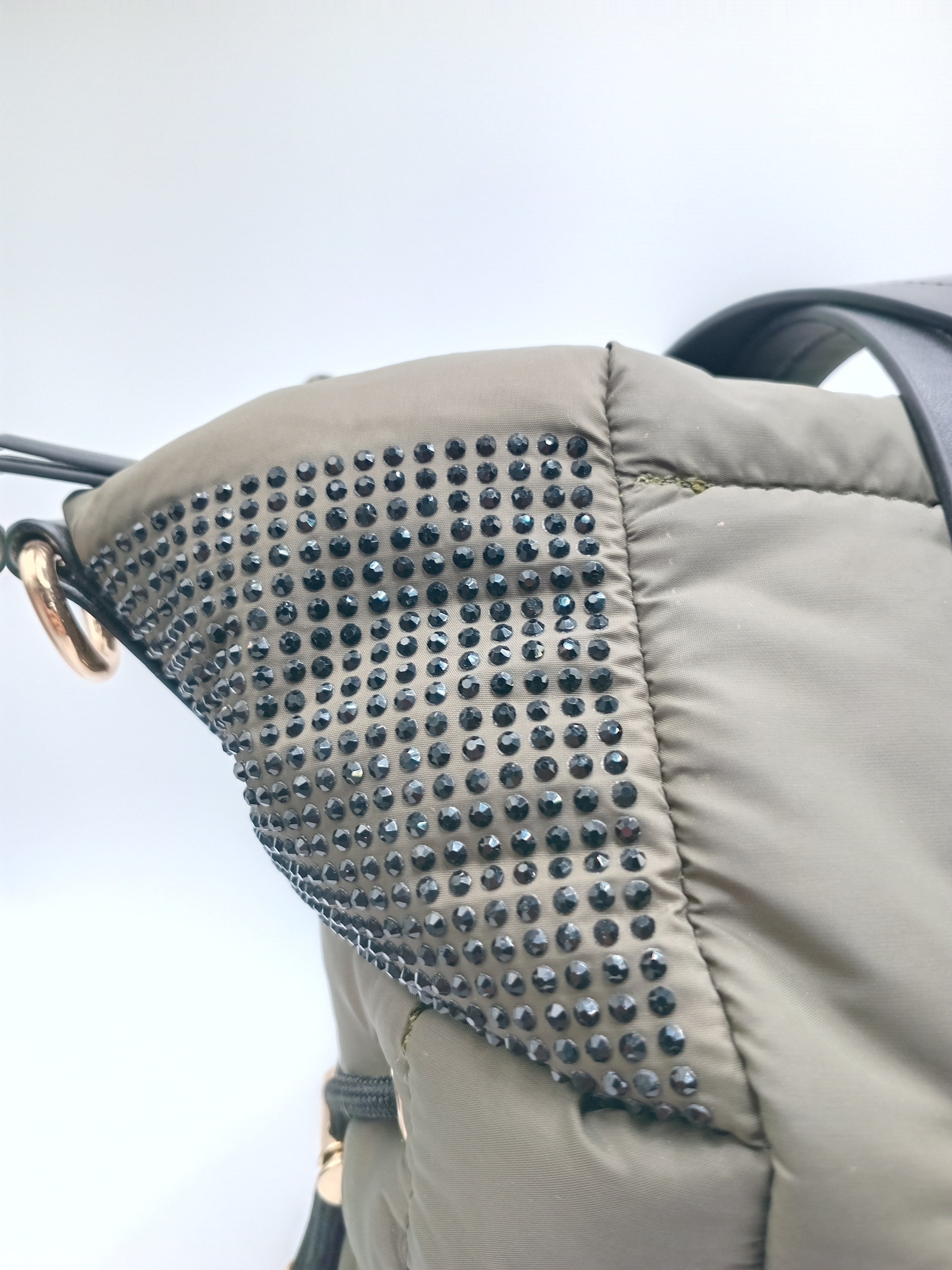 MALA XTI VERDE TECIDO ONÇA BRILHO